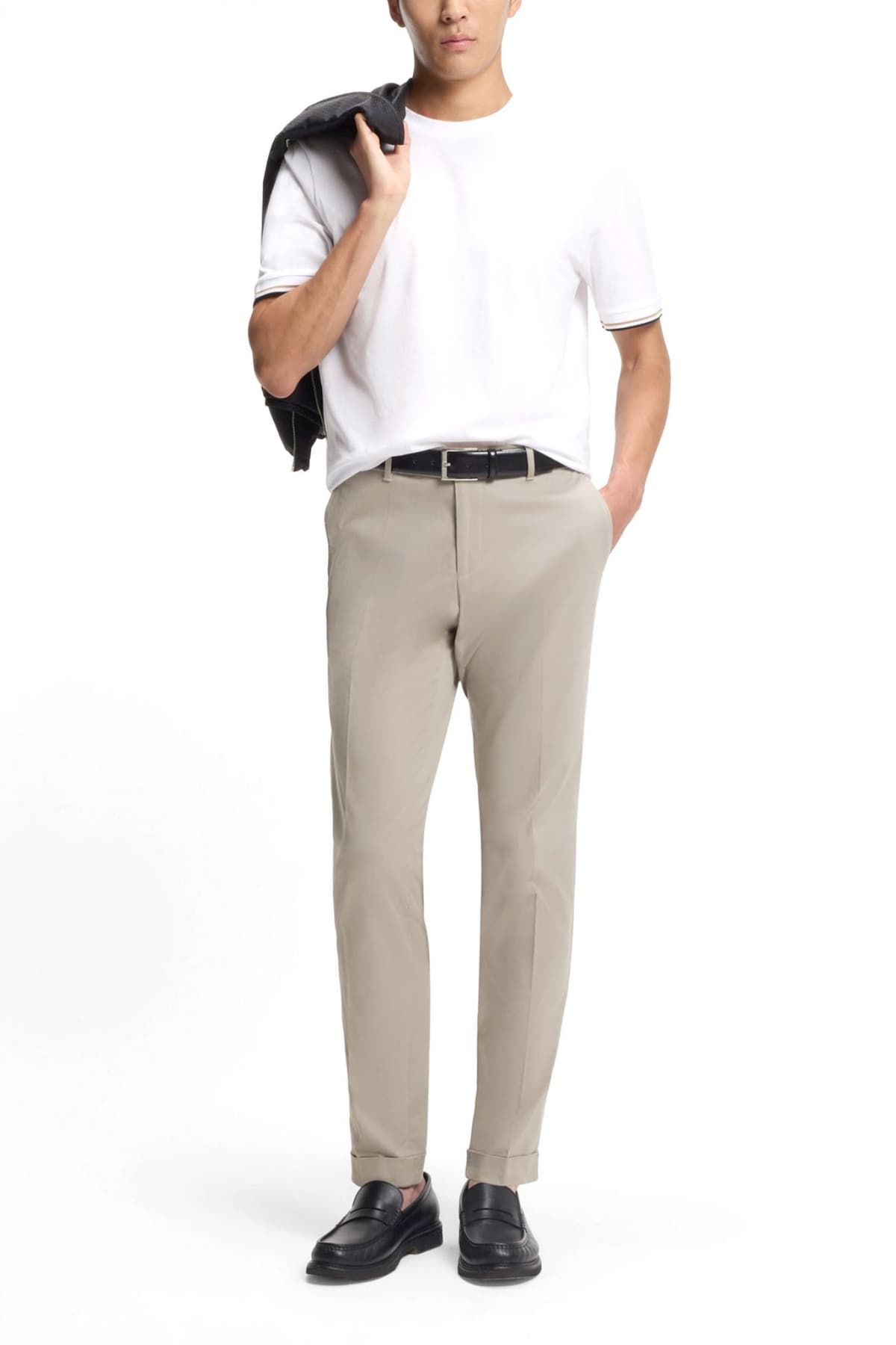 BOSS ΠΑΝΤΕΛΟΝΙ CHINO SLIM FIT C-GENIUS-TU-WG-261F ΜΠΕΖ