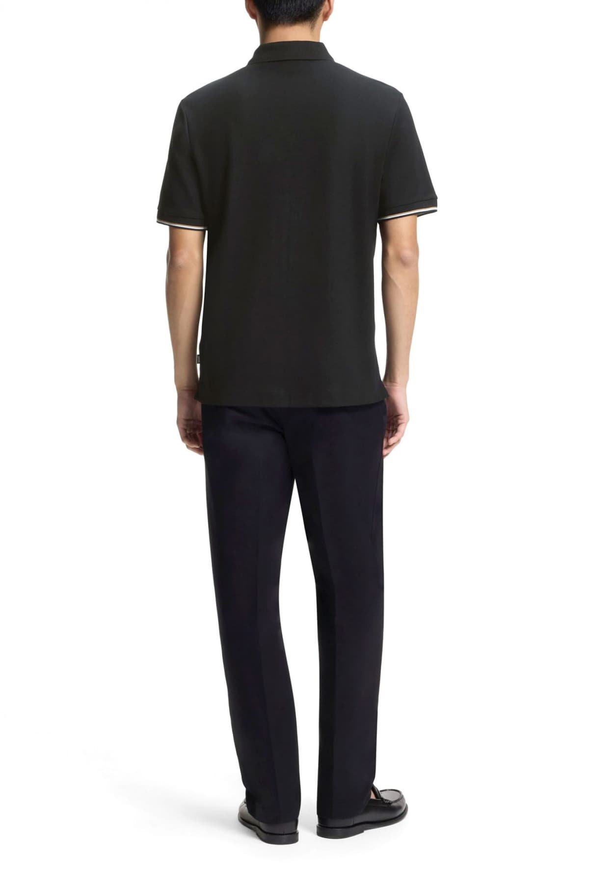 BOSS POLO HALFZIP C-PEI 04 ΜΑΥΡΟ