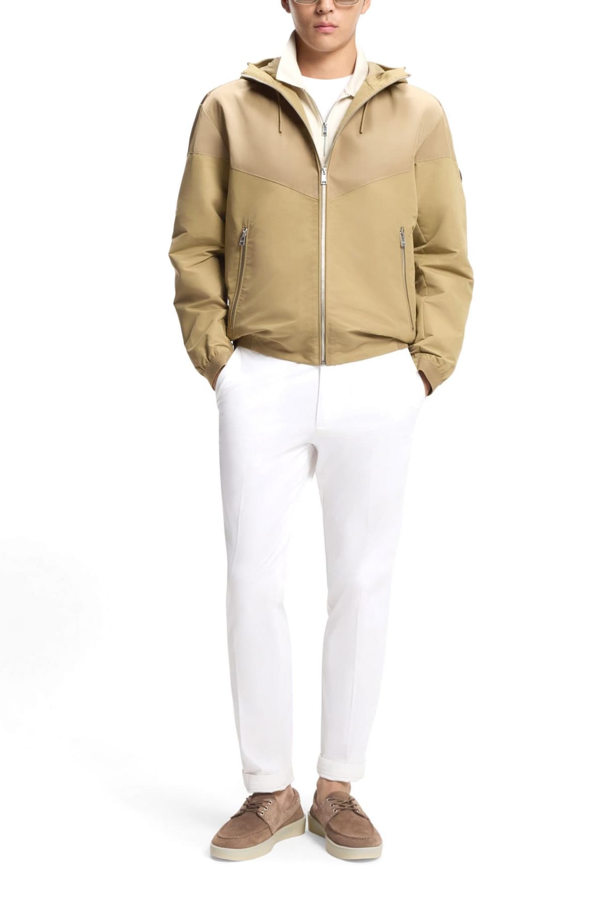 BOSS POLO HALFZIP C-PEI 04 ΕΚΡΟΥ