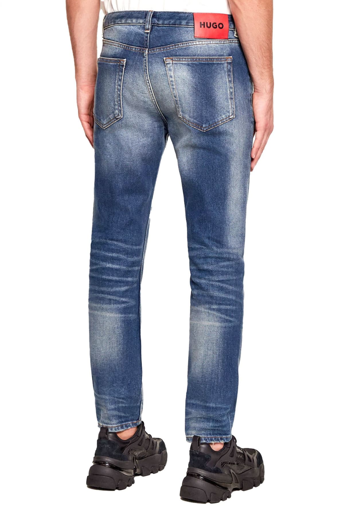 HUGO ΠΑΝΤΕΛΟΝΙ JEANS 734 EXTRA SLIM FIT ΣΚΟΥΡΟ ΜΠΛΕ