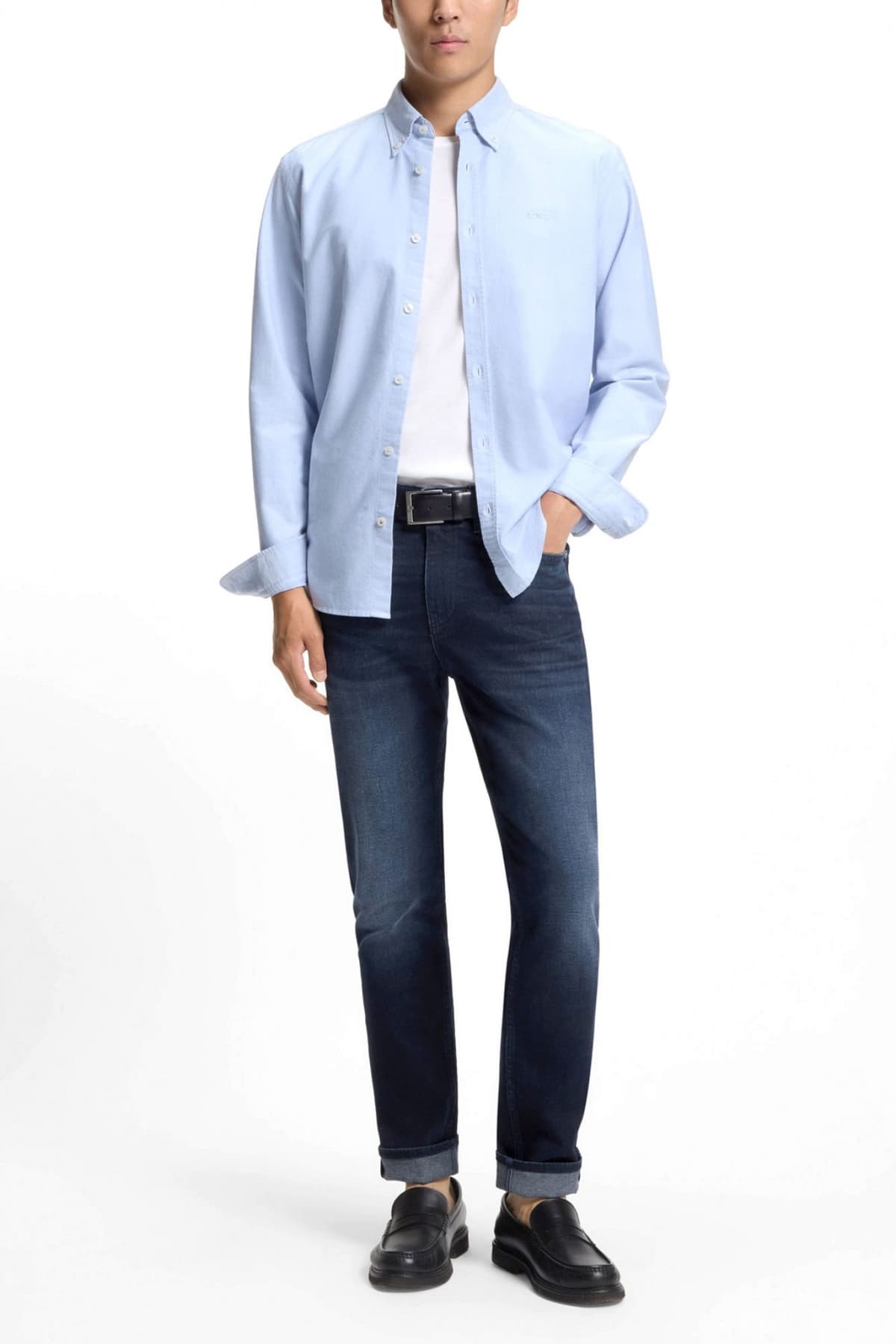 BOSS ΠΑΝΤΕΛΟΝΙ JEANS H-DELAWARE SLIM FIT ΜΠΛΕ