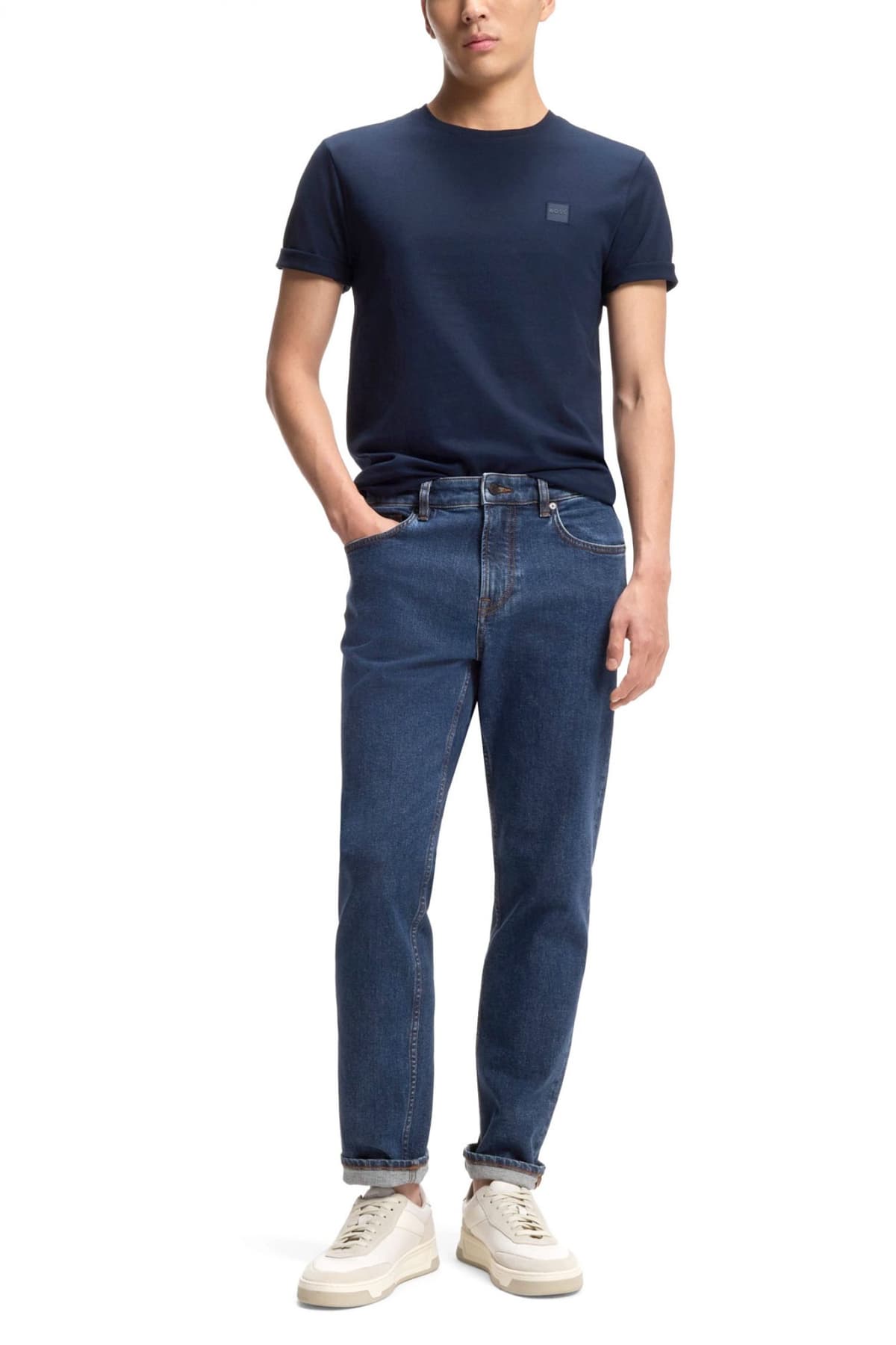 BOSS CASUAL ΠΑΝΤΕΛΟΝΙ JEANS RE MAINE BO FIRST REGULAR FIT ΜΠΛΕ