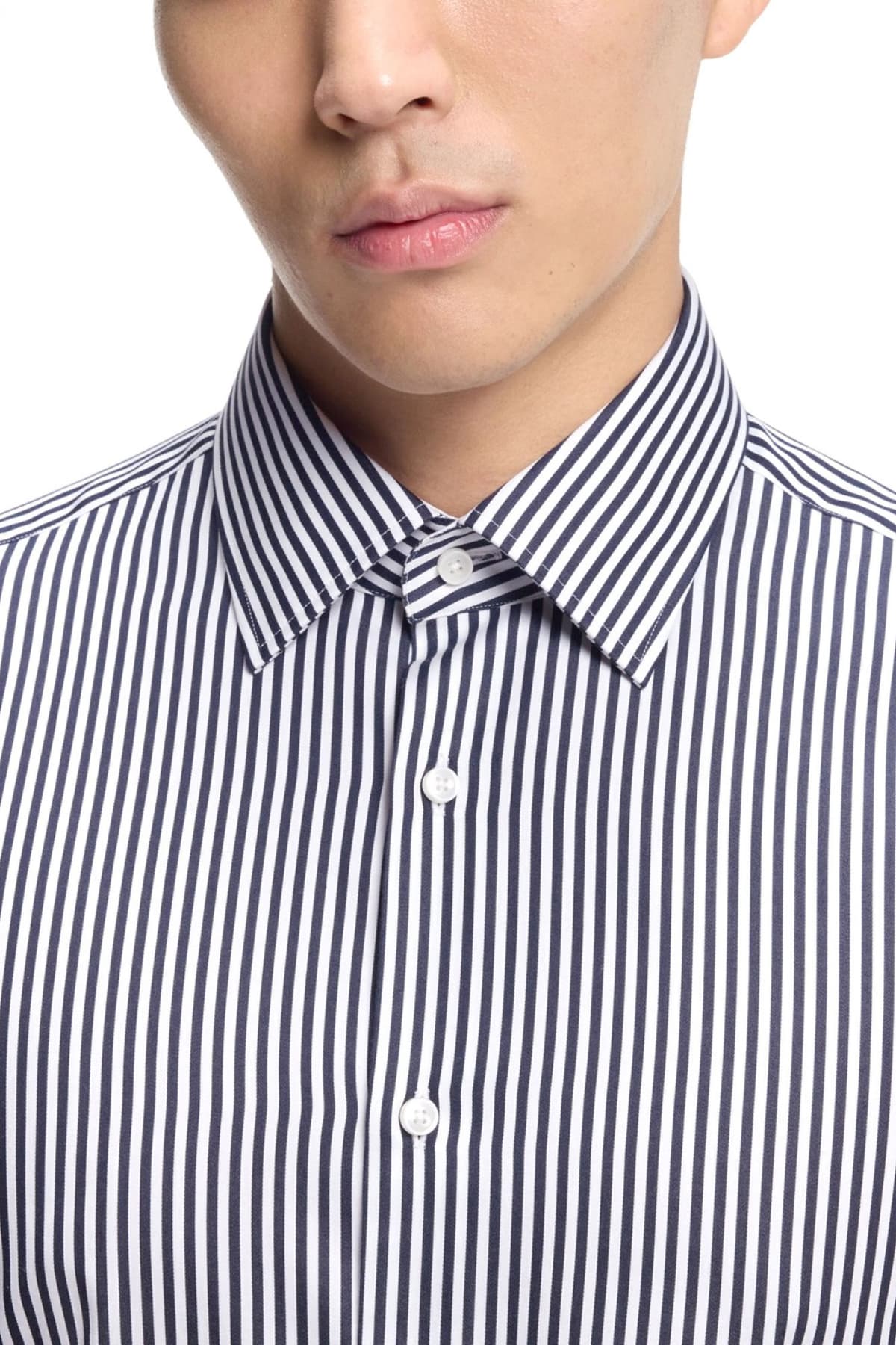 BOSS ΠΟΥΚΑΜΙΣΟ ΡΙΓΕ REGULAR FIT EASY IRON H-JOE-K-C1-261 ΜΠΛΕ-ΛΕΥΚΟ