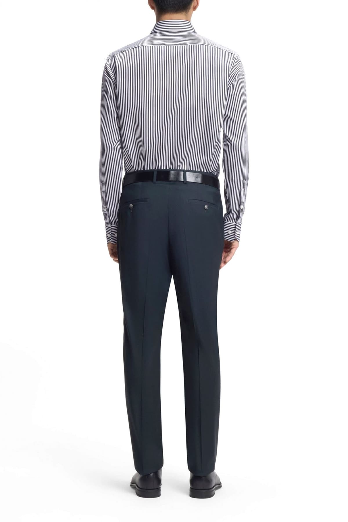 BOSS ΠΟΥΚΑΜΙΣΟ ΡΙΓΕ REGULAR FIT EASY IRON H-JOE-K-C1-261 ΜΠΛΕ-ΛΕΥΚΟ