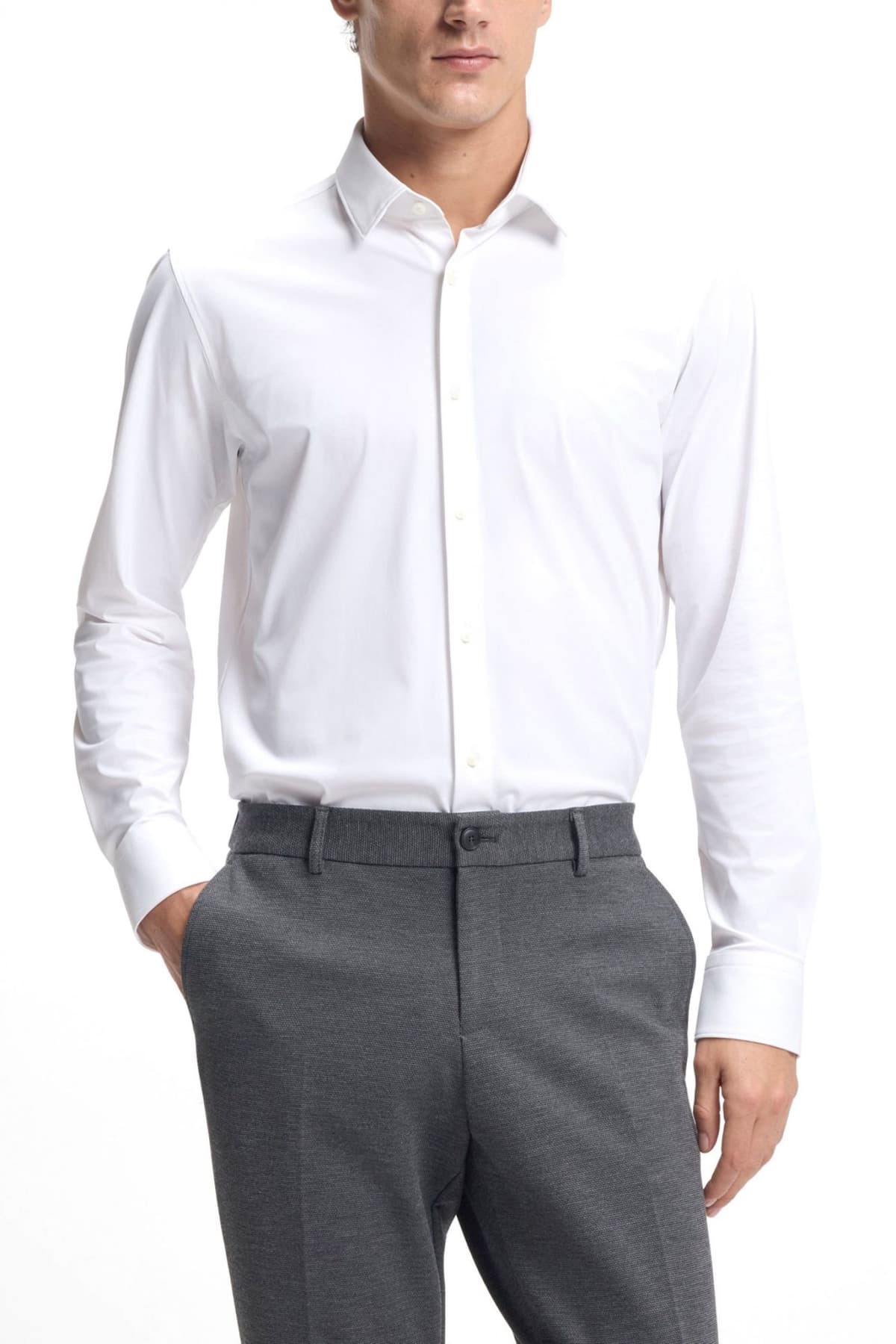 Men's Shirts Boss White