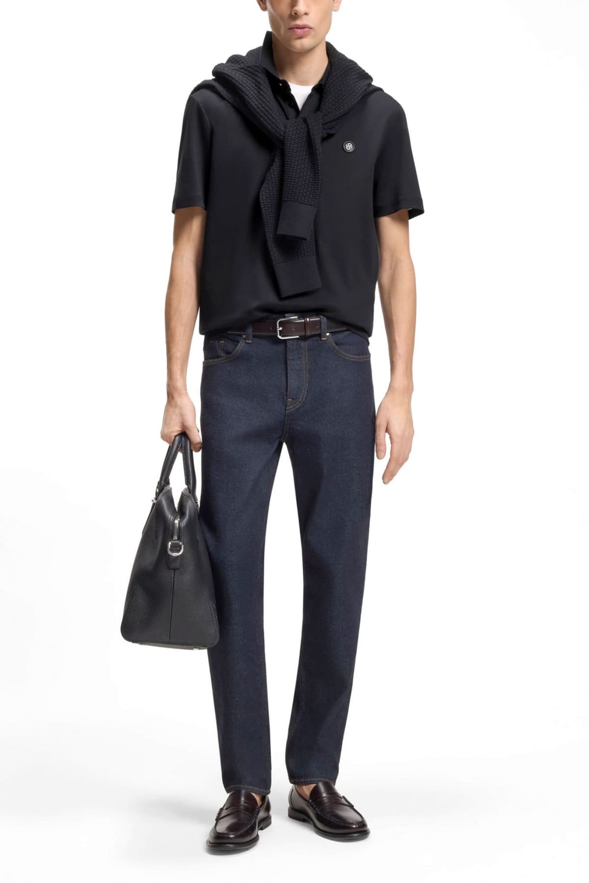 BOSS POLO MERCERISED C-PARIS 01 ΜΠΛΕ