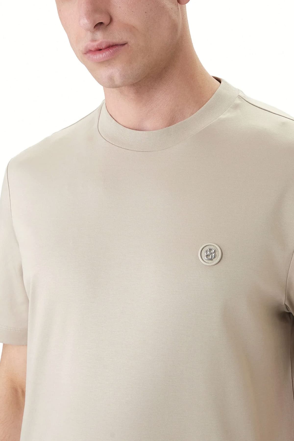 BOSS T-SHIRT C-TAUT-1 MERCERISED ΜΠΕΖ