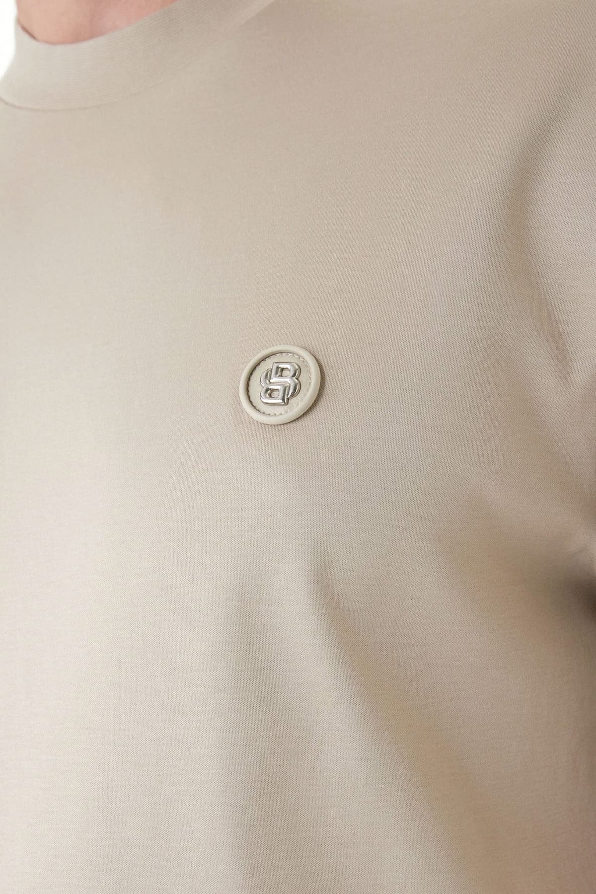 BOSS T-SHIRT C-TAUT-1 MERCERISED ΜΠΕΖ