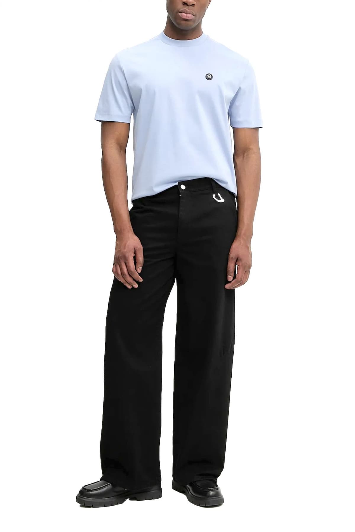 BOSS T-SHIRT C-TAUT-1 MERCERISED ΣΙΕΛ