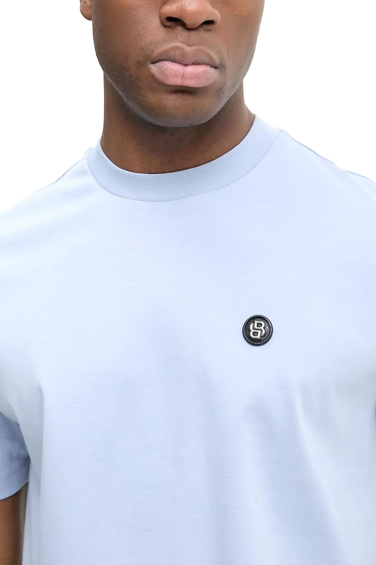 BOSS T-SHIRT C-TAUT-1 MERCERISED ΣΙΕΛ