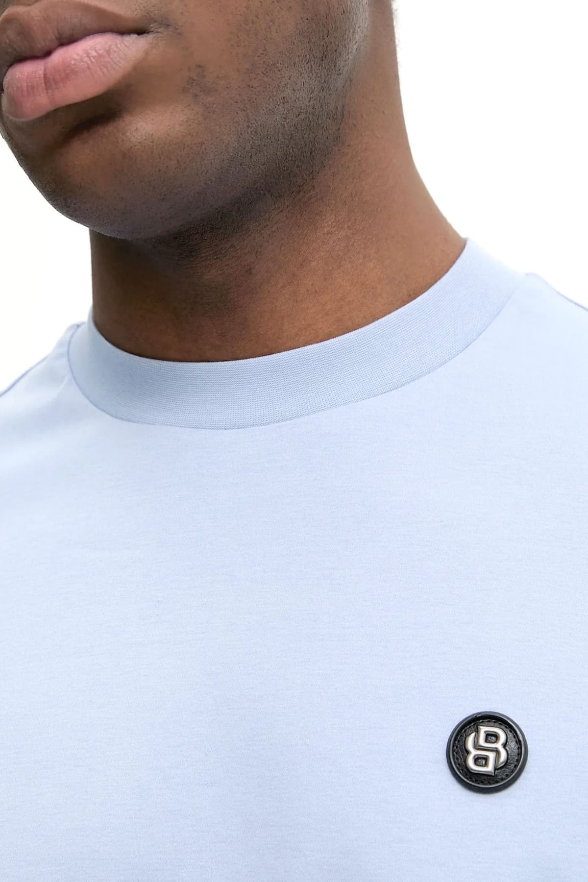 BOSS T-SHIRT C-TAUT-1 MERCERISED ΣΙΕΛ