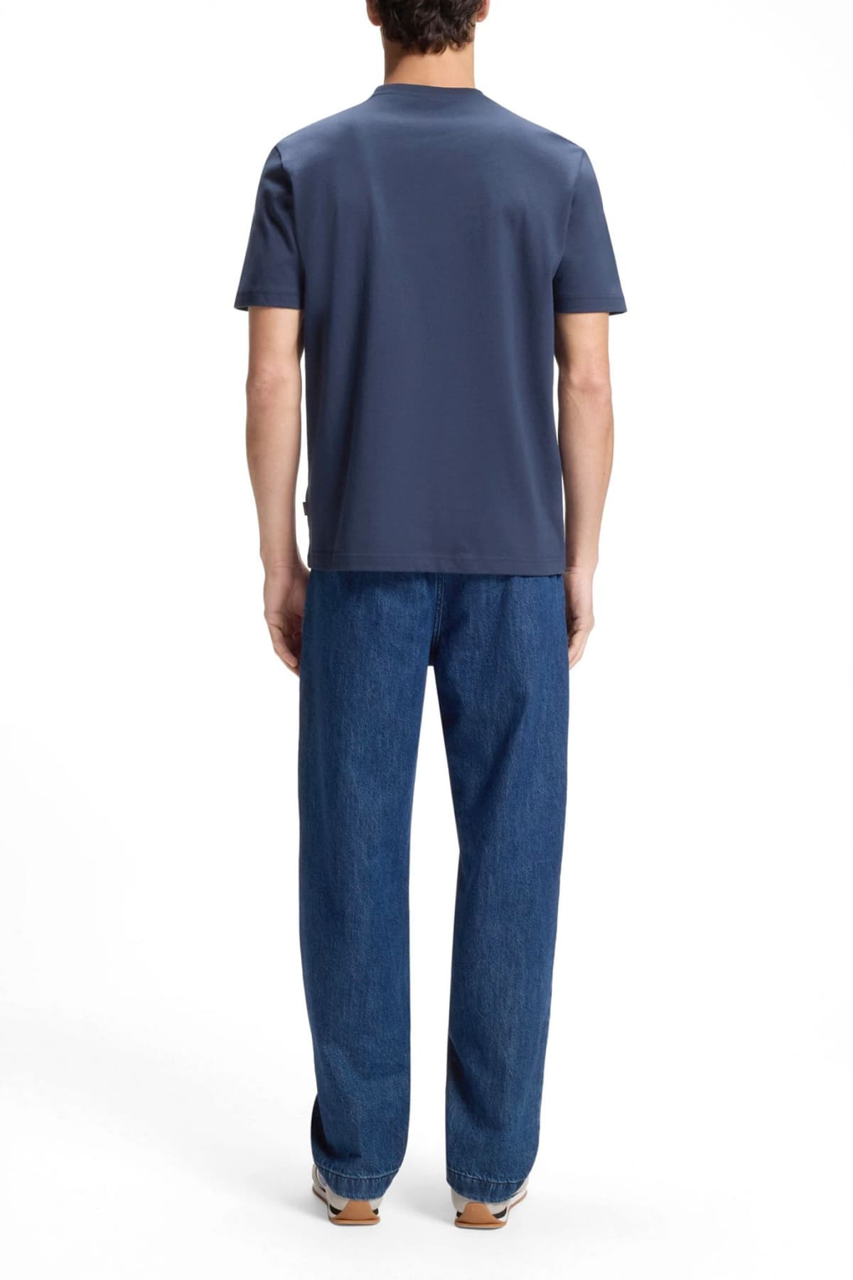 BOSS CASUAL T-SHIRT TE_INSIGNIA ΡΑΦ ΜΠΛΕ