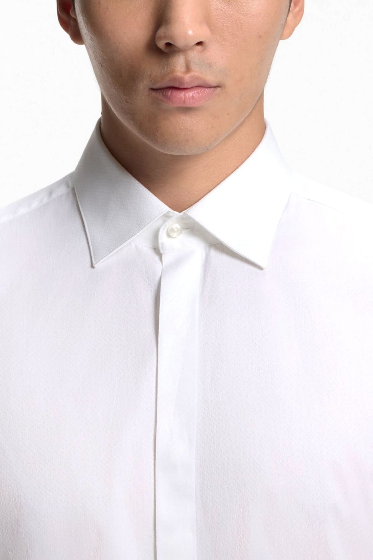 BOSS ΠΟΥΚΑΜΙΣΟ ΜΙΚΡΟΣΧΕΔΙΟ REGULR FIT H-JOE-K-H-261 ΛΕΥΚΟ