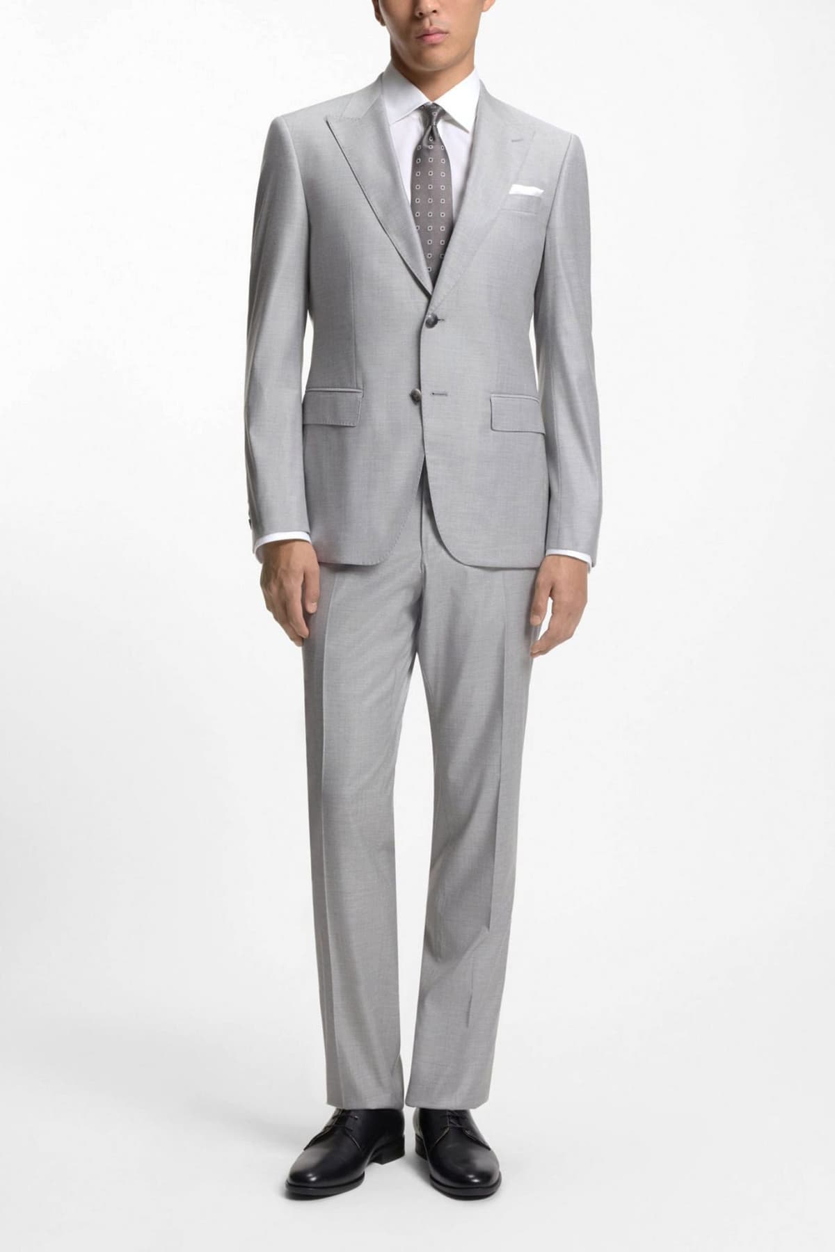 BOSS ΠΟΥΚΑΜΙΣΟ ΜΙΚΡΟΣΧΕΔΙΟ REGULR FIT H-JOE-K-H-261 ΛΕΥΚΟ