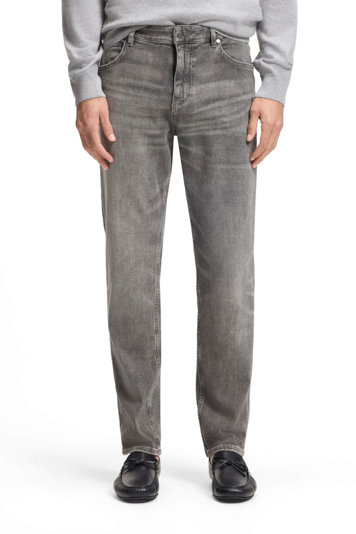 BOSS ΠΑΝΤΕΛΟΝΙ JEANS C-REMAINE REGULAR FIT ΓΚΡΙ