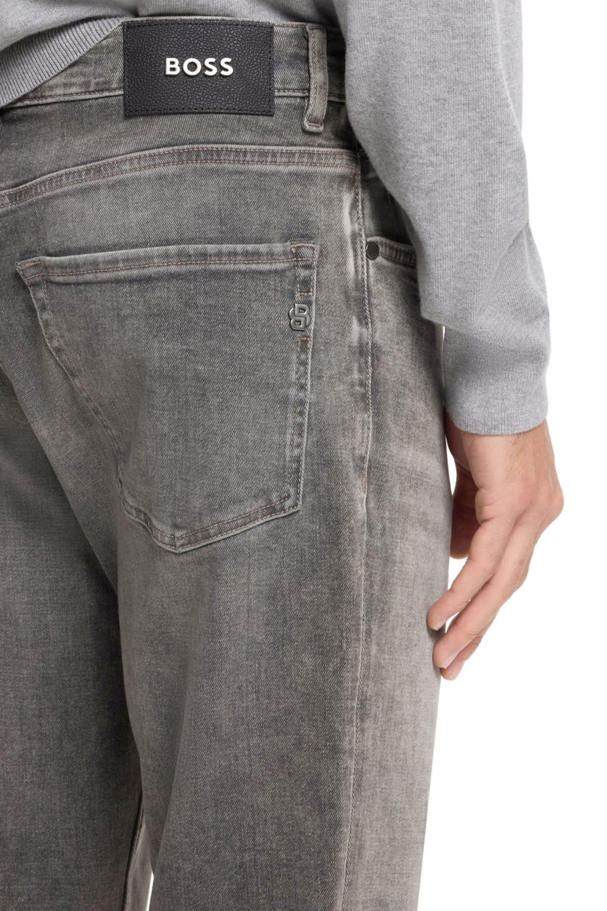 BOSS ΠΑΝΤΕΛΟΝΙ JEANS C-REMAINE REGULAR FIT ΓΚΡΙ