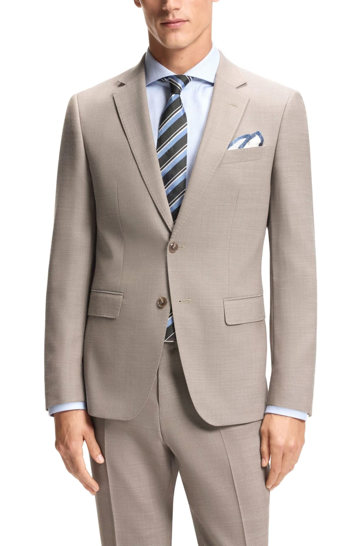 Men's Suits Boss Beige