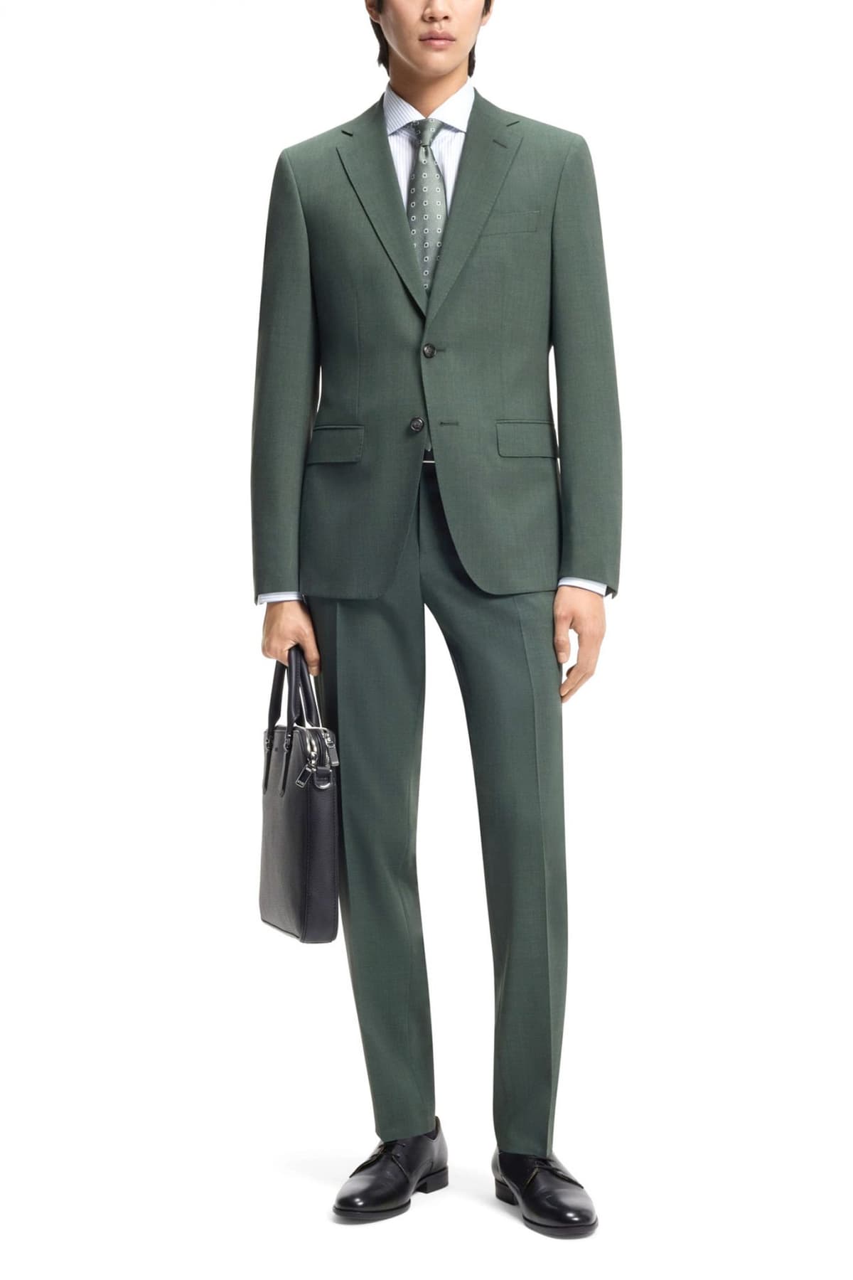 BOSS ΣΑΚΑΚΙ ΚΟΥΣΤΟΥΜΙΟΥ H-HUTSON-251 SLIM FIT BI-STRETCH WASHABLE EASY CARE ΠΡΑΣΙΝΟ