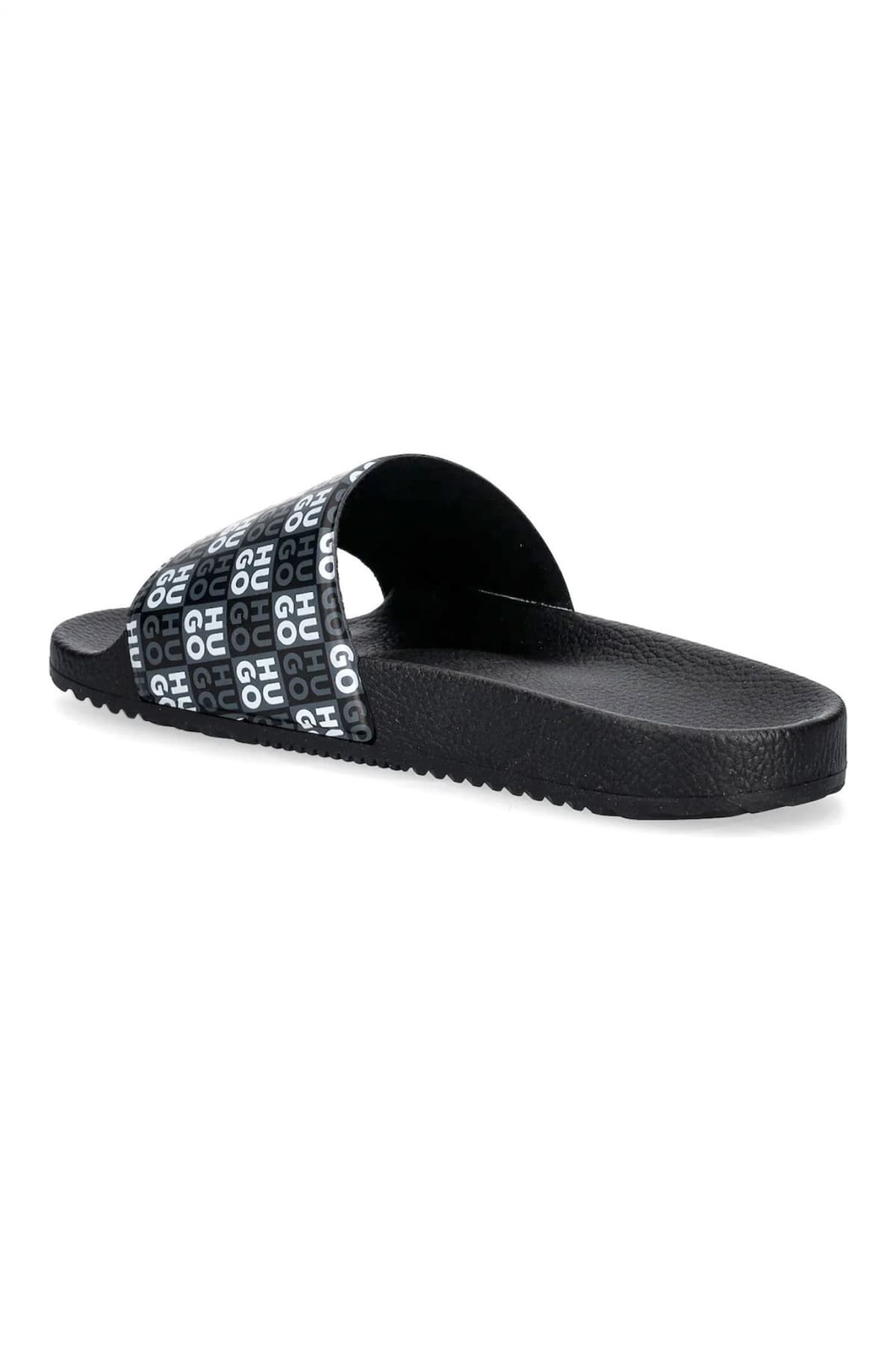 HUGO ΠΑΝΤΟΦΛΕΣ TIMEIN_SLID_CHKMN ALL OVER LOGO ΜΑΥΡΟ