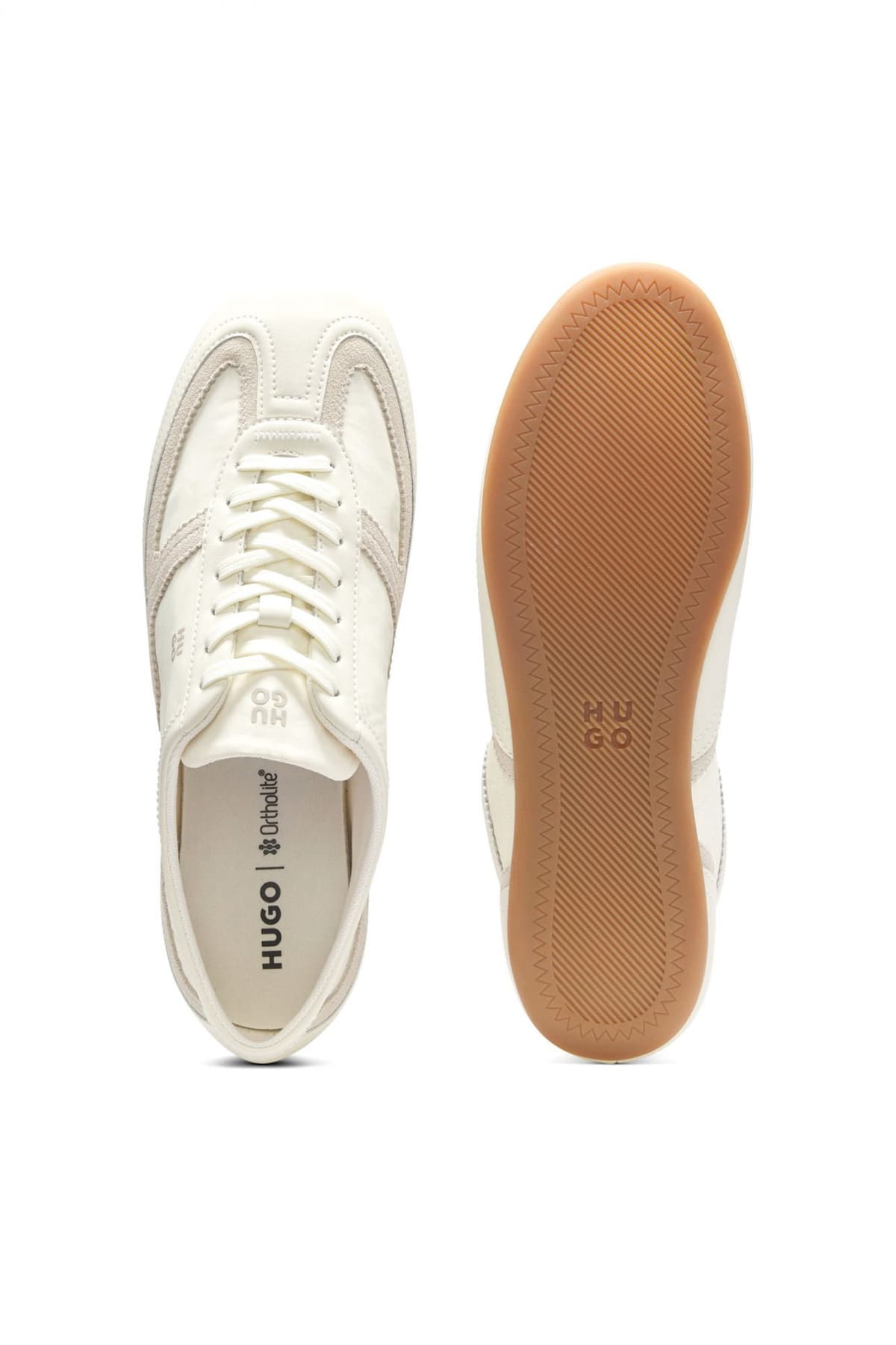 HUGO ΠΑΠΟΥΤΣΙΑ SNEAKERS MYSTIE_LOWP_NYSDALT LOGO ΕΚΡΟΥ