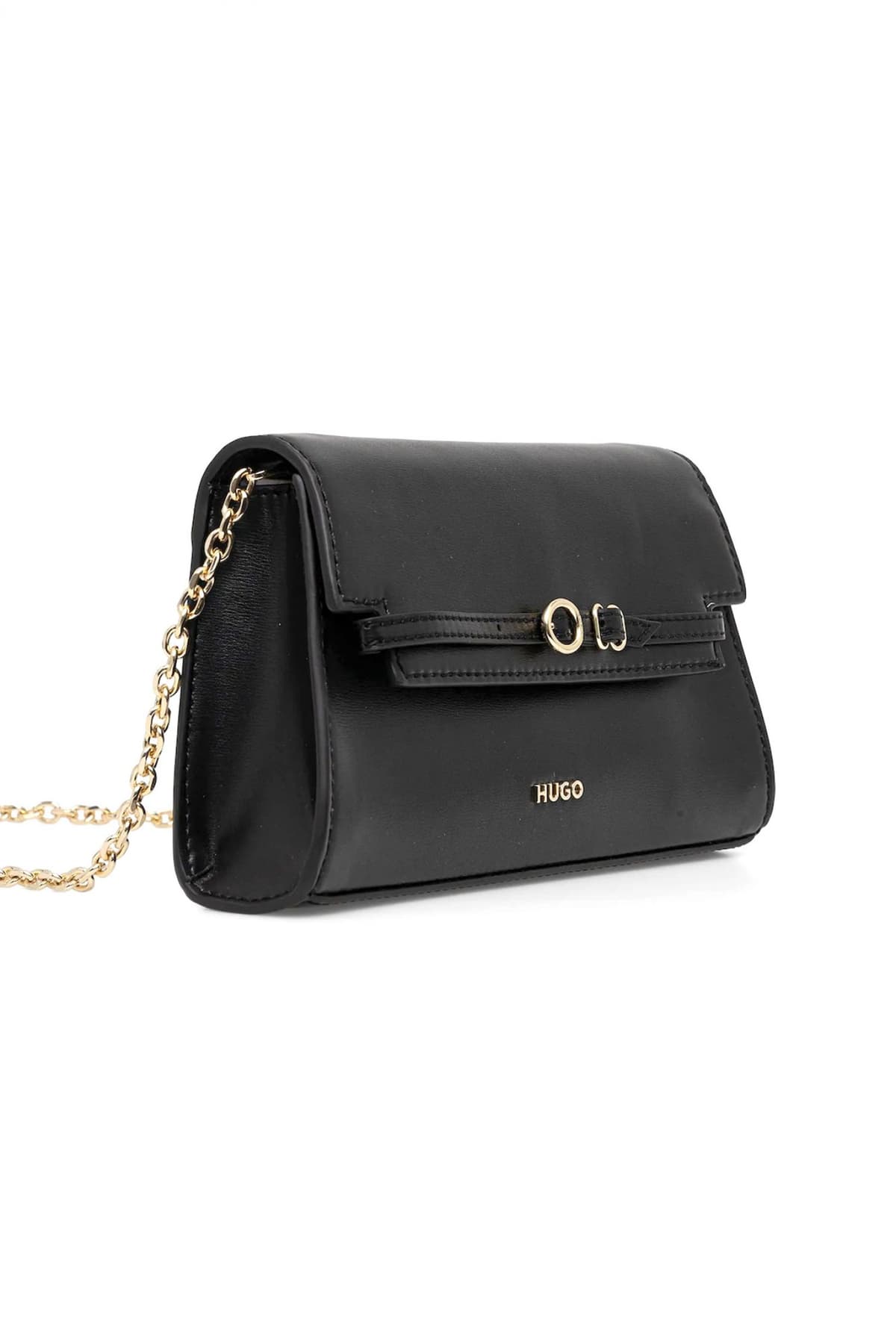 HUGO ΤΣΑΝΤΑ SYNDRA_CLUTCH CROSSBODY LOGO ΜΑΥΡΟ