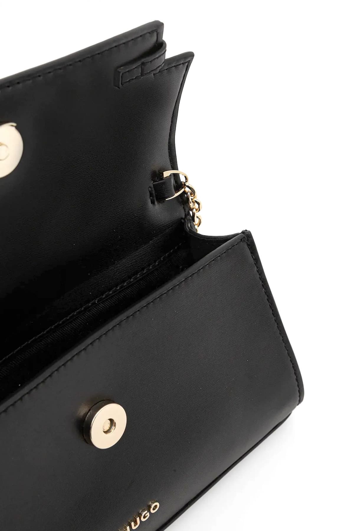 HUGO ΤΣΑΝΤΑ SYNDRA_CLUTCH CROSSBODY LOGO ΜΑΥΡΟ