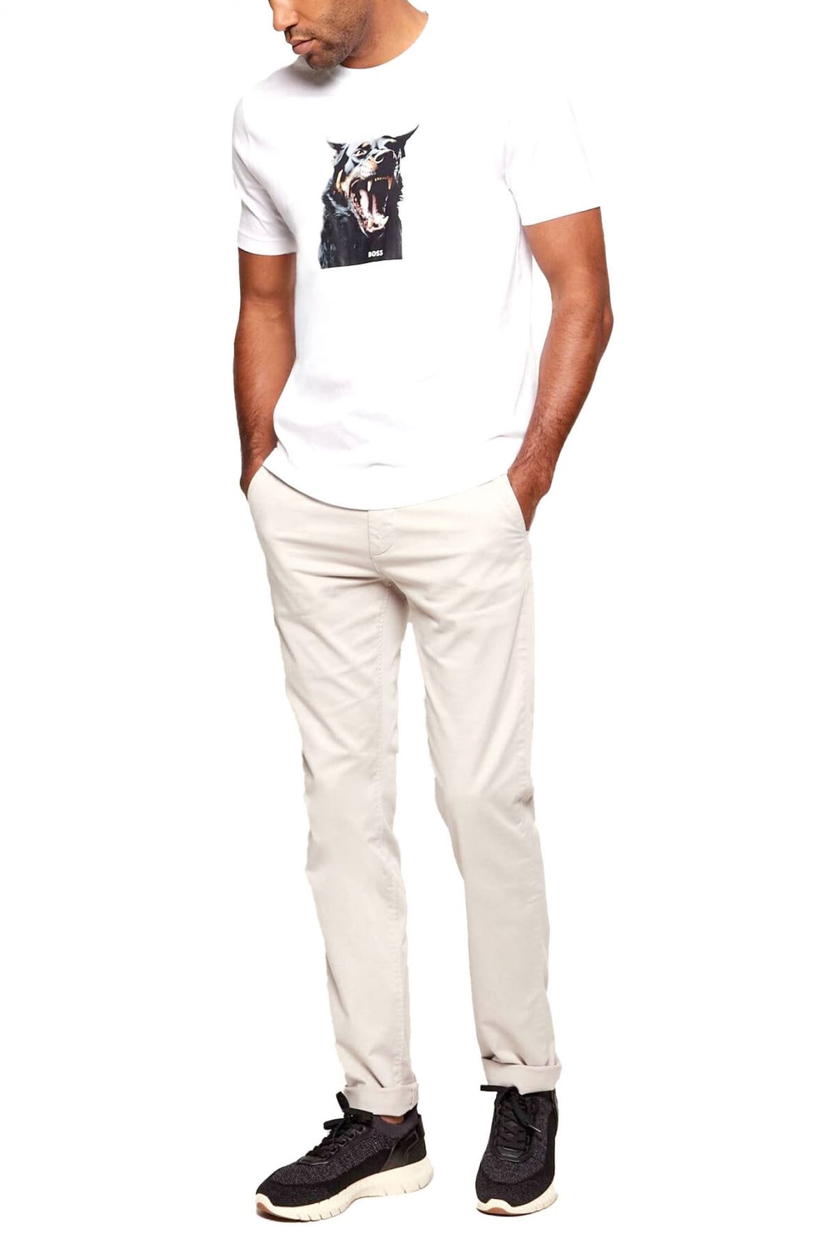 BOSS CASUAL T-SHIRT TE_DOBERBAN ΛΕΥΚΟ