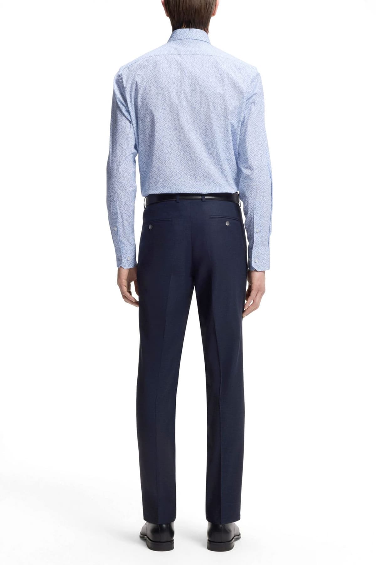 BOSS ΠΟΥΚΑΜΙΣΟ FLORAL REGULAR FIT H-JOE-K-C1-261 ΣΙΕΛ-ΛΕΥΚΟ