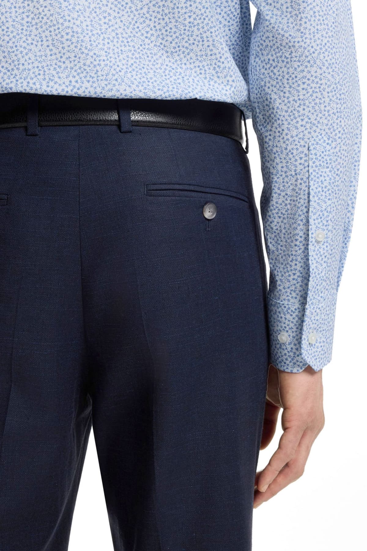 BOSS ΠΟΥΚΑΜΙΣΟ FLORAL REGULAR FIT H-JOE-K-C1-261 ΣΙΕΛ-ΛΕΥΚΟ