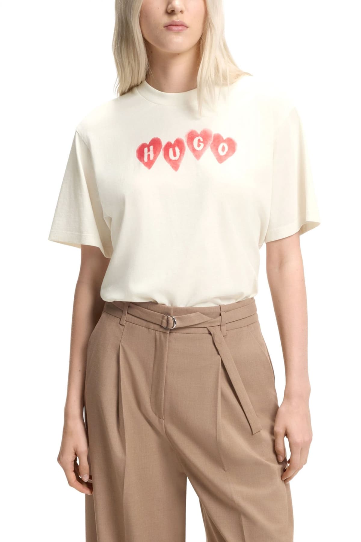 Women's T-Shirts Hugo Ecru