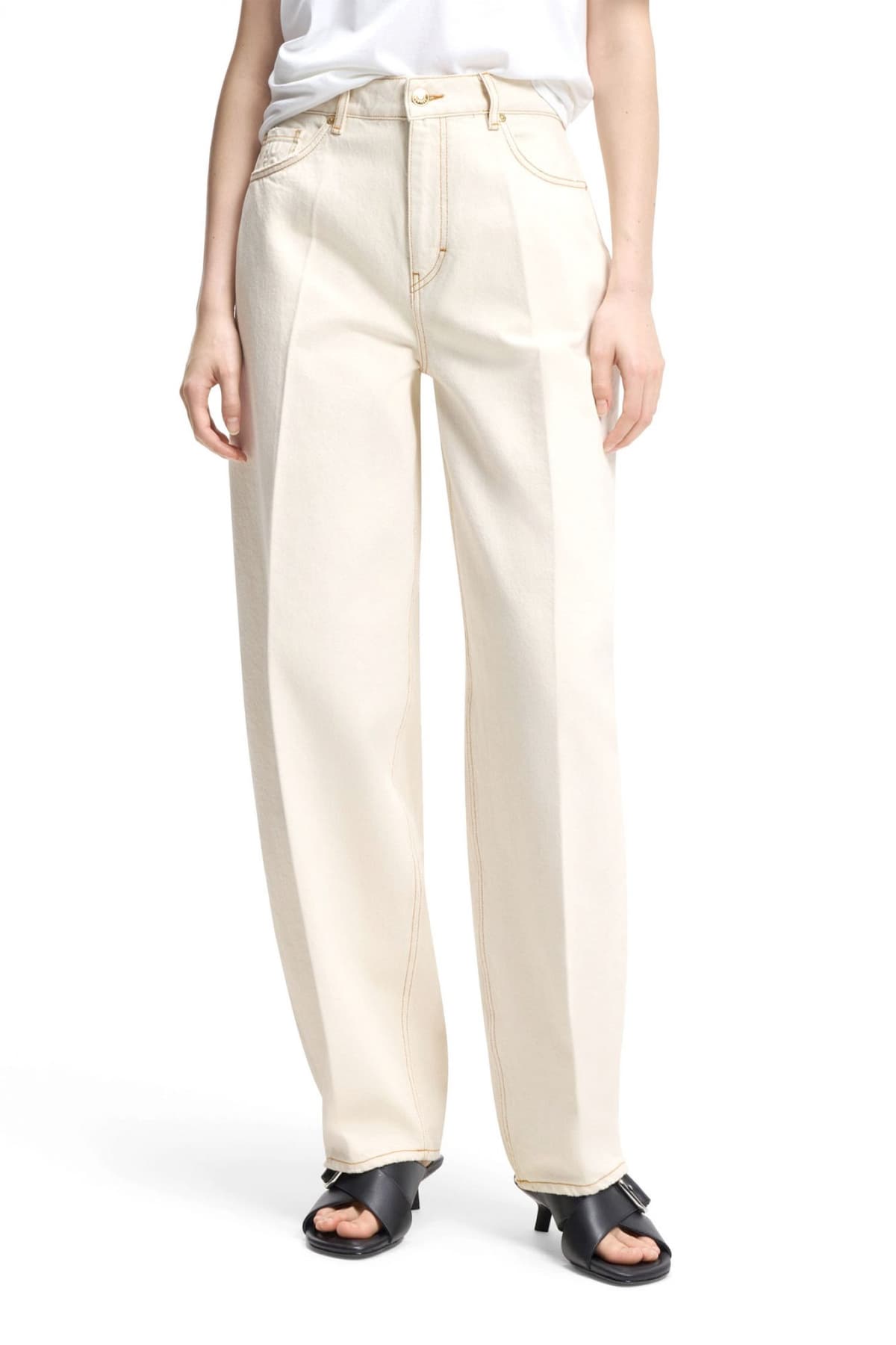 HUGO ΠΑΝΤΕΛΟΝΙ JEANS GIMINE_5 TAPERED FIT HIGH RISE ΜΠΕΖ