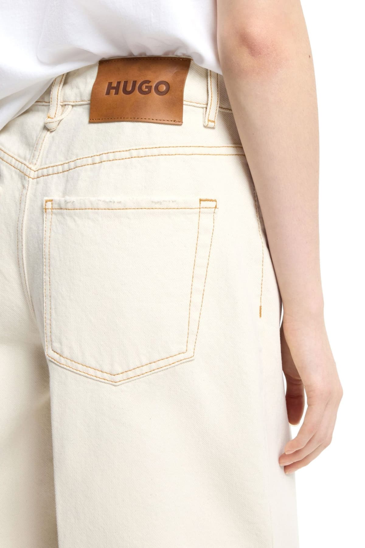 HUGO ΠΑΝΤΕΛΟΝΙ JEANS GIMINE_5 TAPERED FIT HIGH RISE ΜΠΕΖ