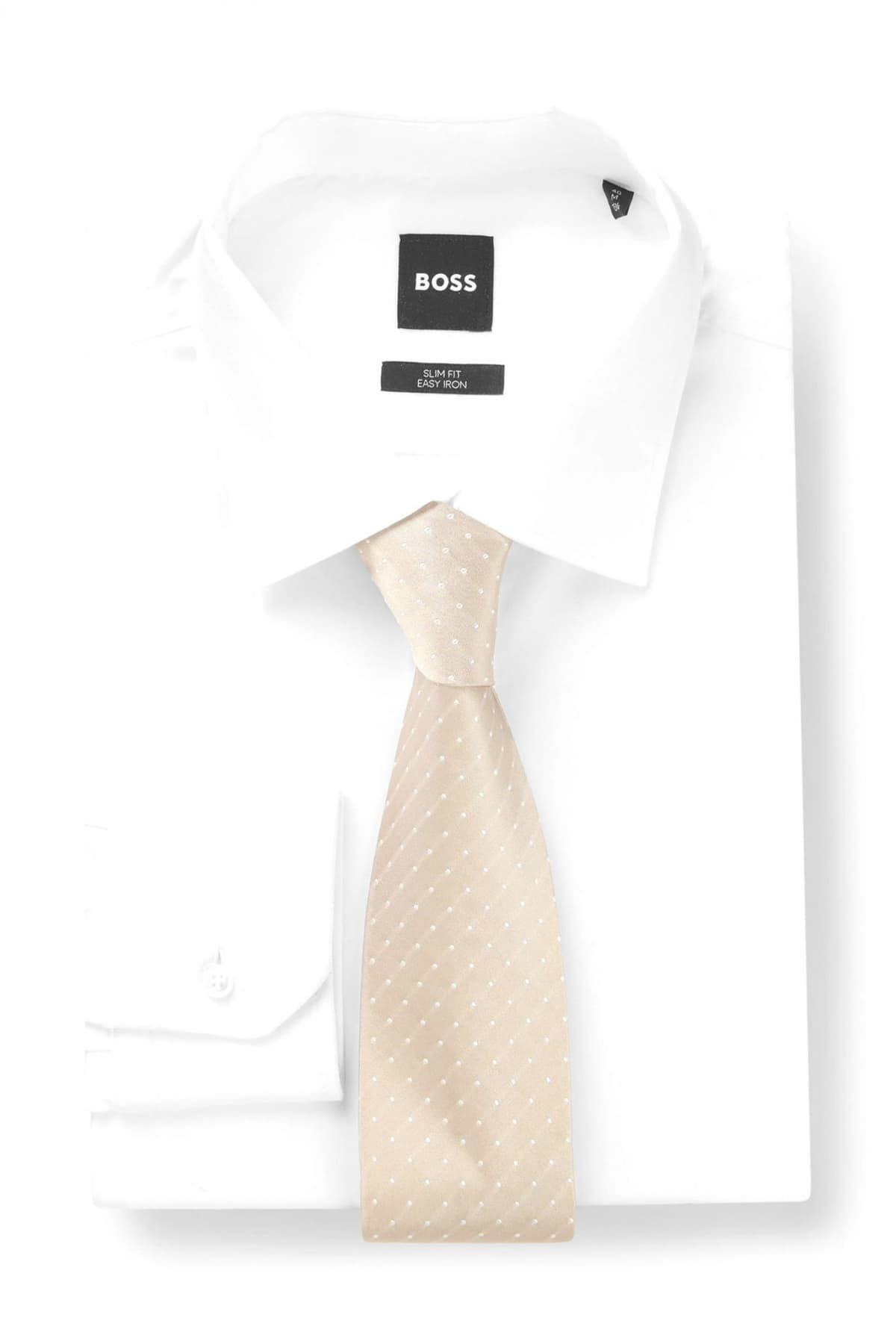 BOSS ΓΡΑΒΑΤΑ ΜΙΚΡΟΣΧΕΔΙΟ H-TIE 7.5CM ΜΠΕΖ