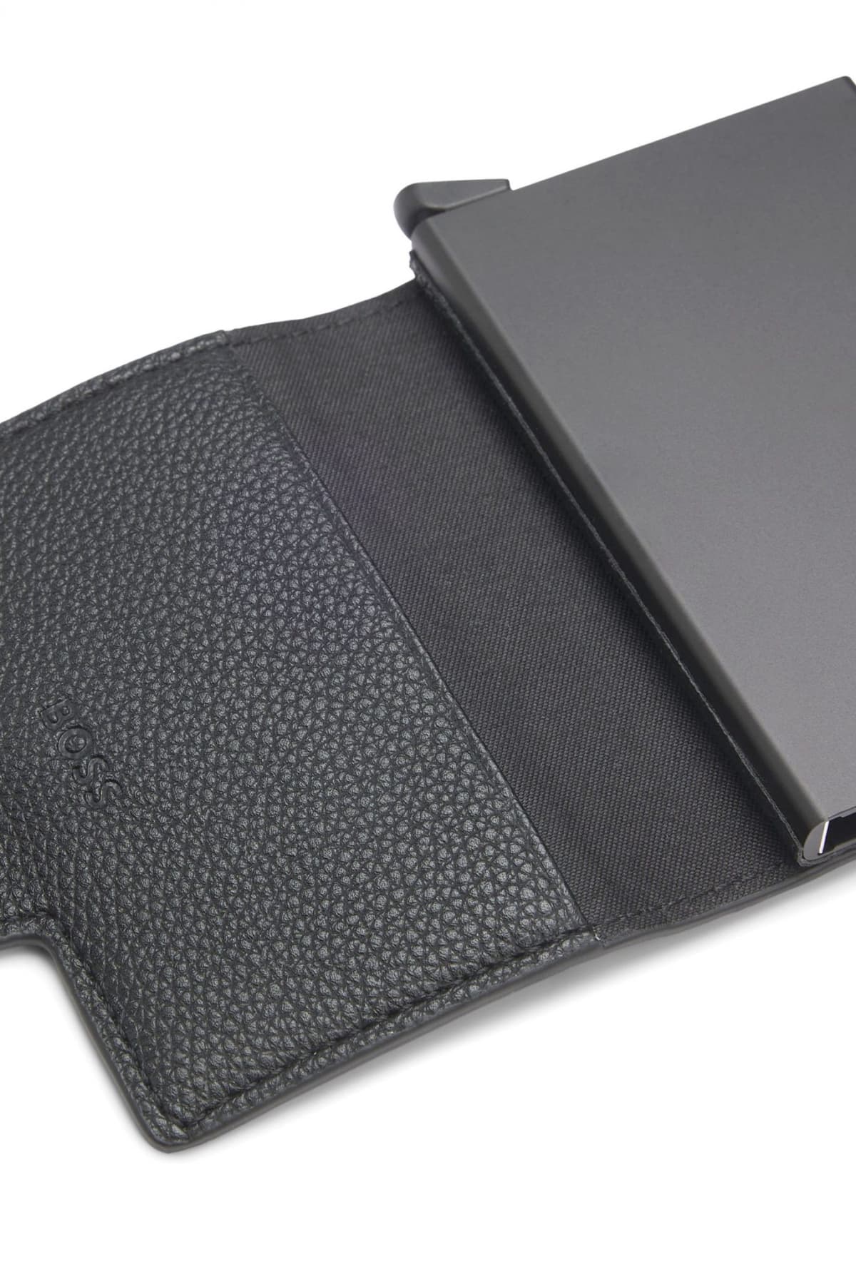 BOSS ΘΗΚΗ ΚΑΡΤΩΝ SMALL LEATHER GIFT SETS ΜΑΥΡΟ