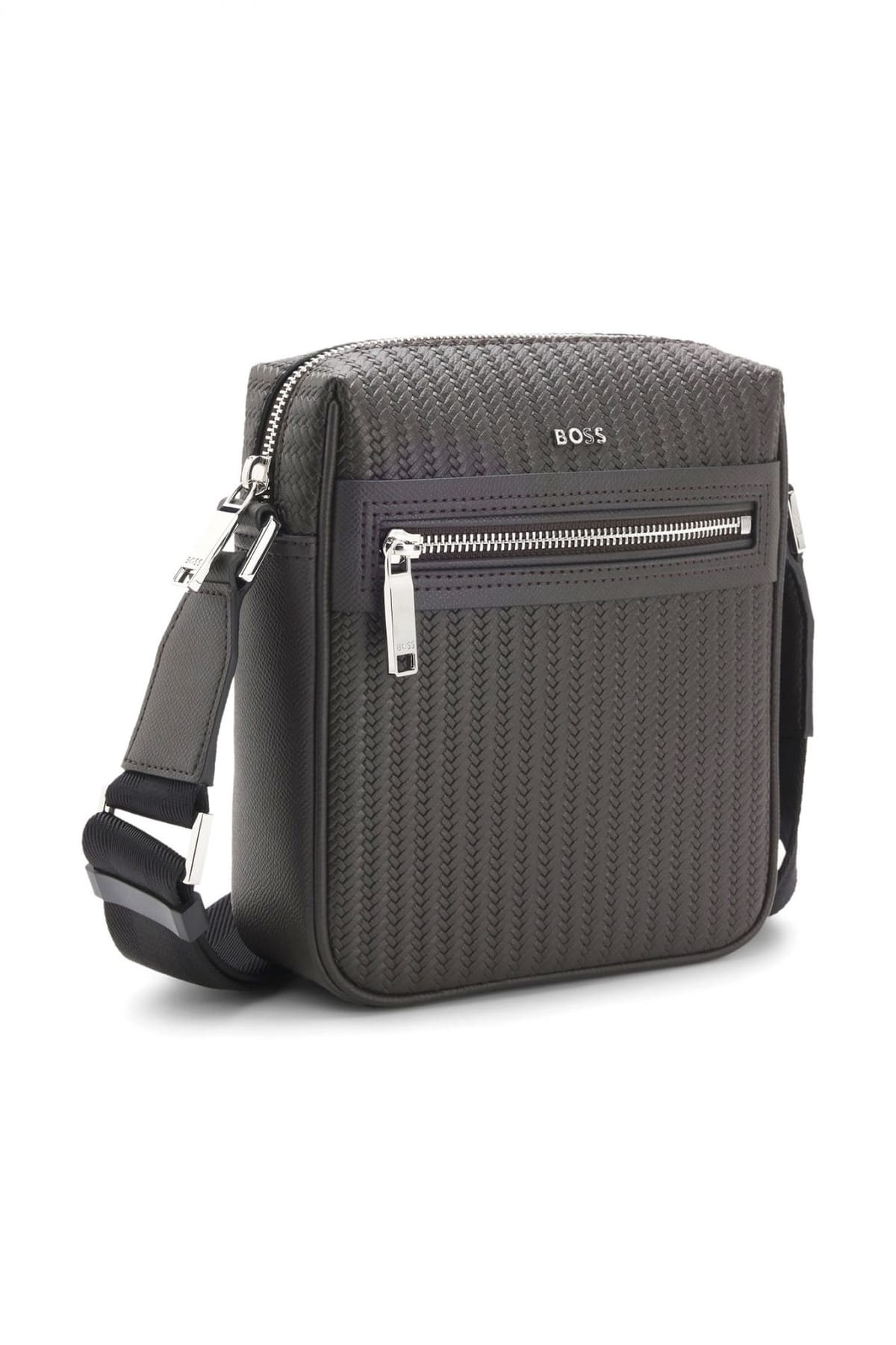 BOSS ΤΣΑΝΤΑΚΙ CROSSBODY SAXTER W NS ZIP ΚΑΦΕ