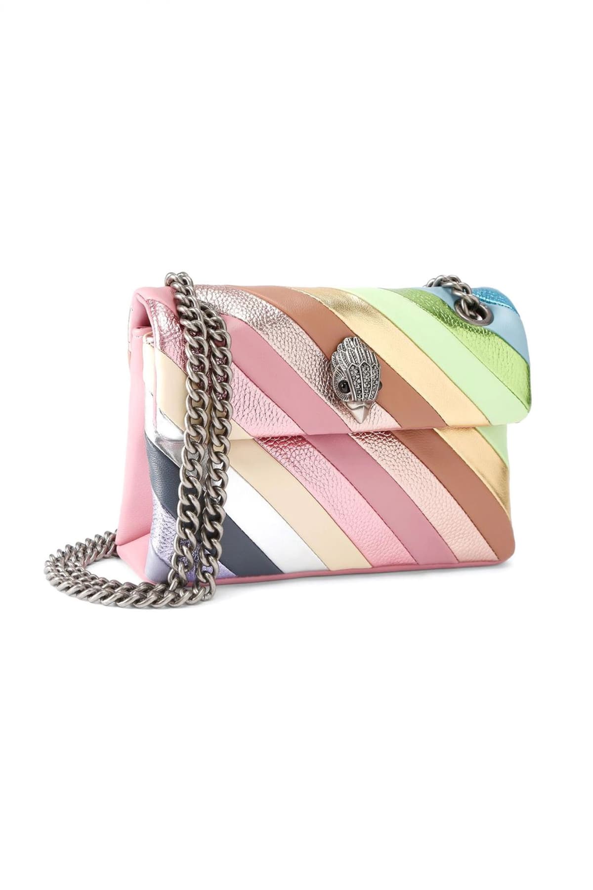 KURT GEIGER ΤΣΑΝΤΑΚΙ CROSSBODY/ΩΜΟΥ LEATHER ΜΙΝΙ KENSINGTON L LOGO ΠΟΛΥΧΡΩΜΟ