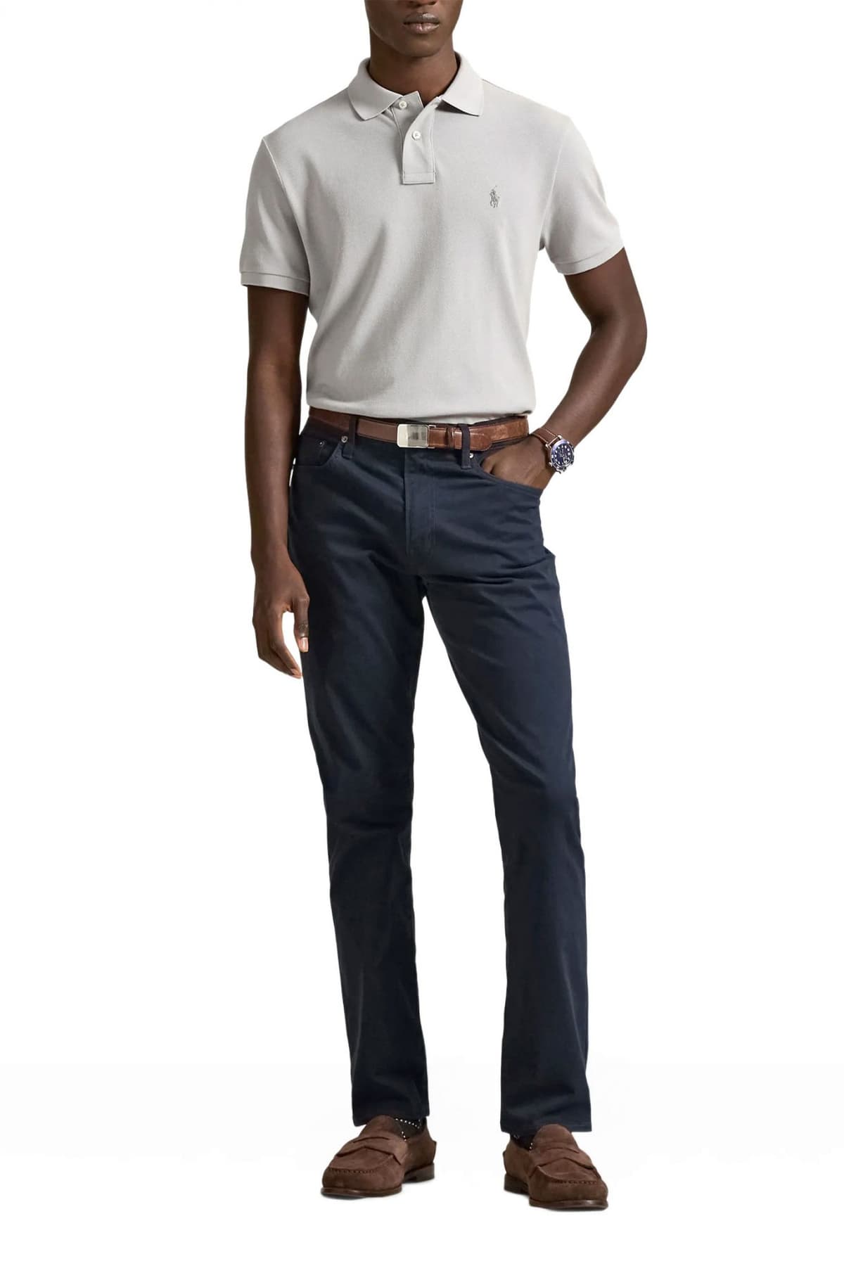 RALPH LAUREN POLO CUSTOM SLIM FIT ΓΚΡΙ