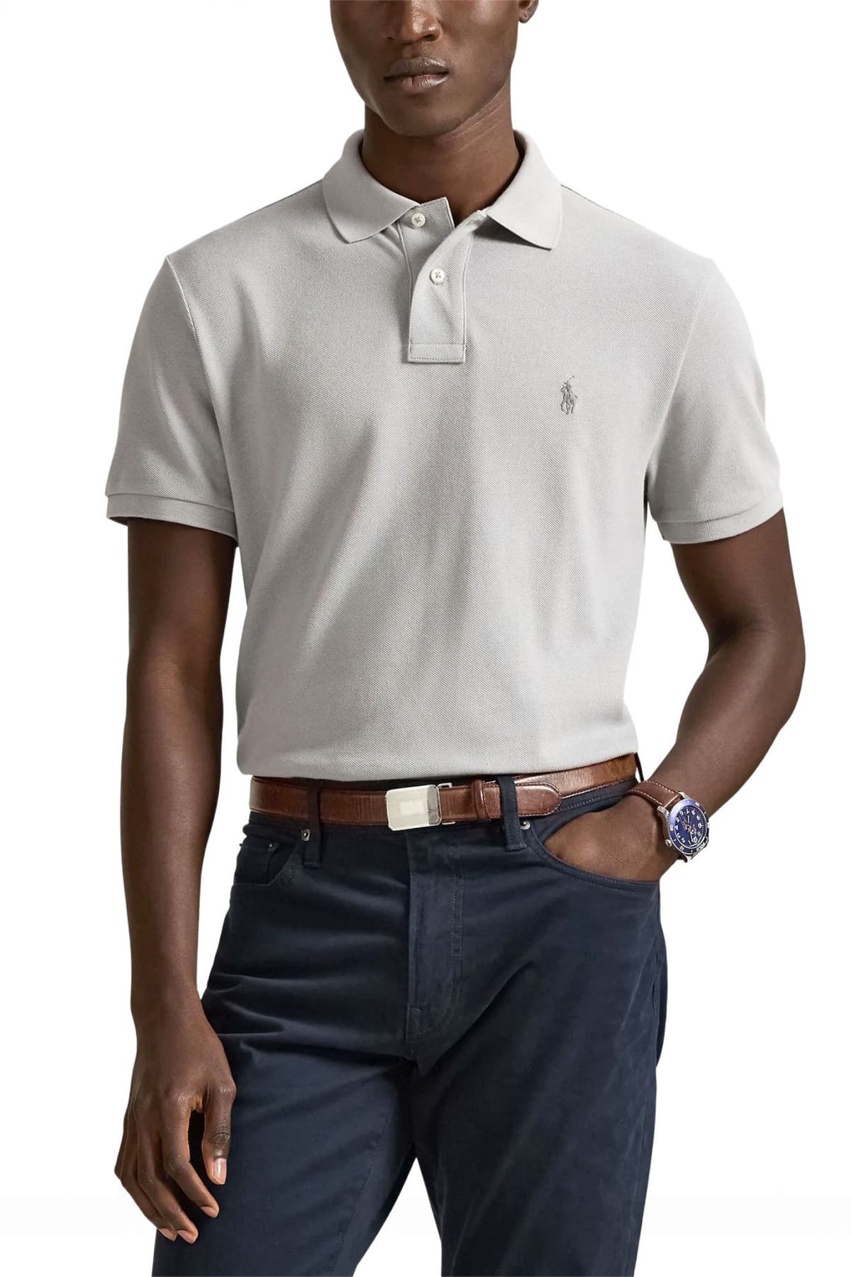RALPH LAUREN POLO CUSTOM SLIM FIT ΓΚΡΙ