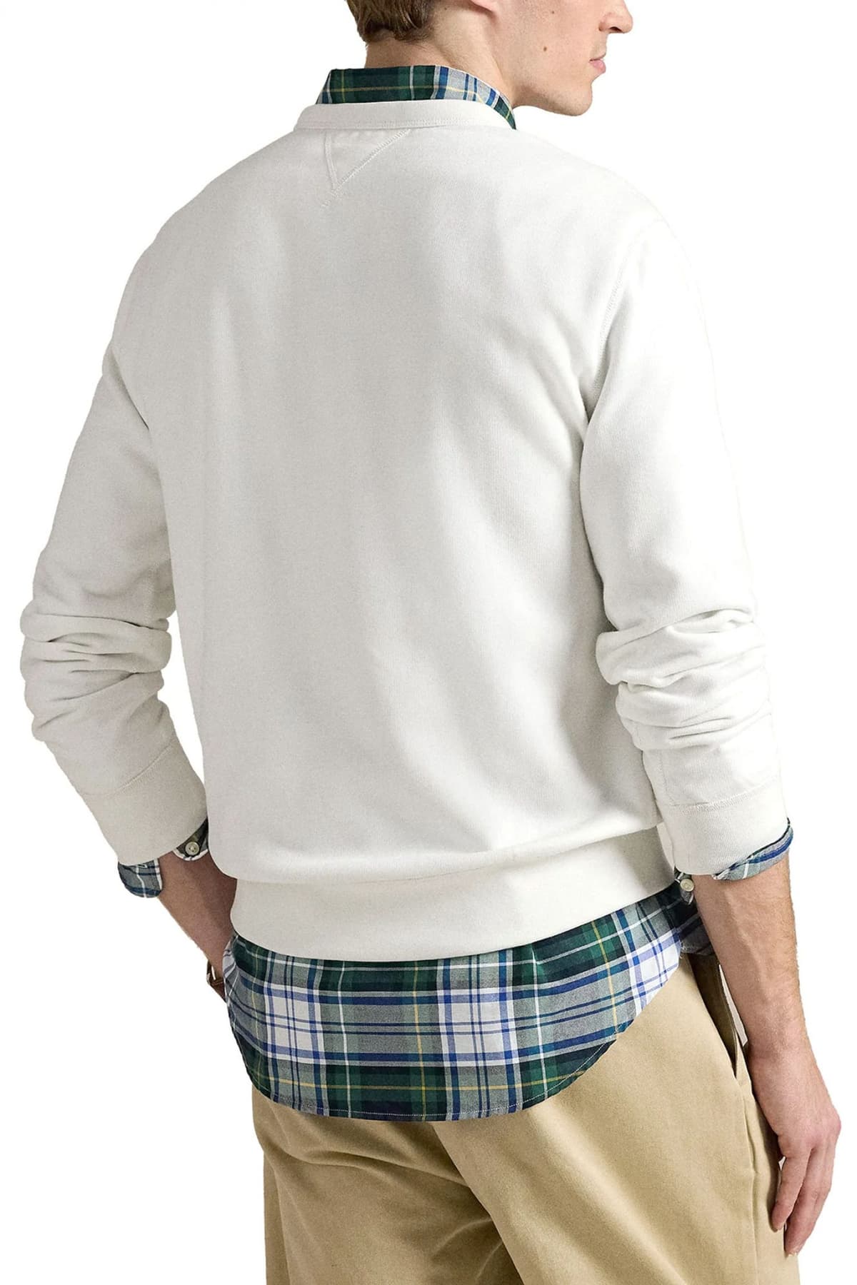 RALPH LAUREN ΦΟΥΤΕΡ CREW NECK LOGO ΛΕΥΚΟ