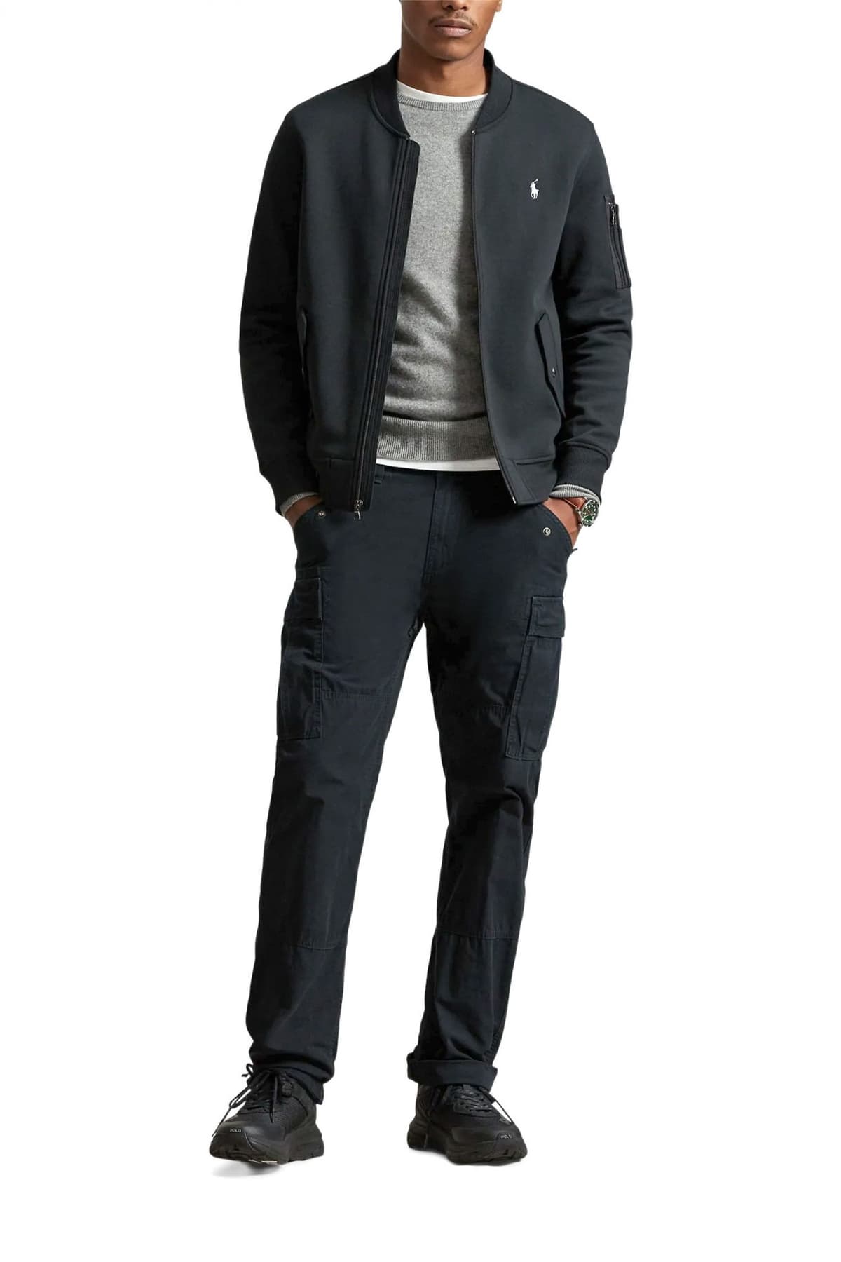 RALPH LAUREN ΦΟΥΤΕΡ FULLZIP LOGO ΜΑΥΡΟ