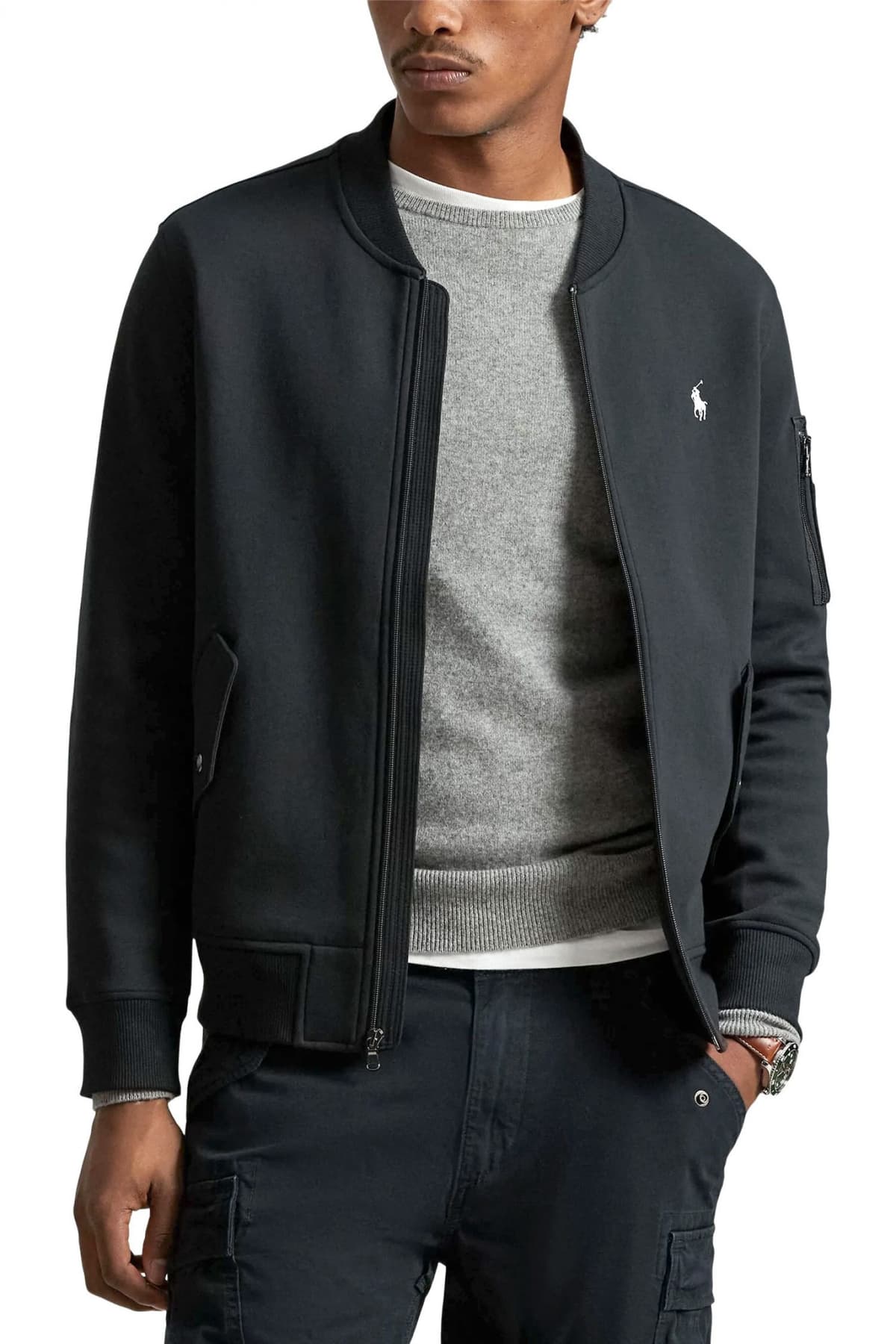 RALPH LAUREN ΦΟΥΤΕΡ FULLZIP LOGO ΜΑΥΡΟ