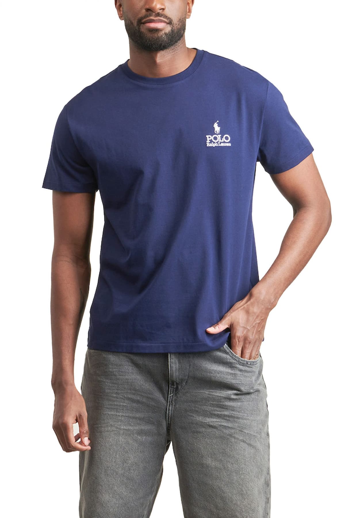 RALPH LAUREN T-SHIRT CLASSIC FIT LOGO ΜΠΛΕ