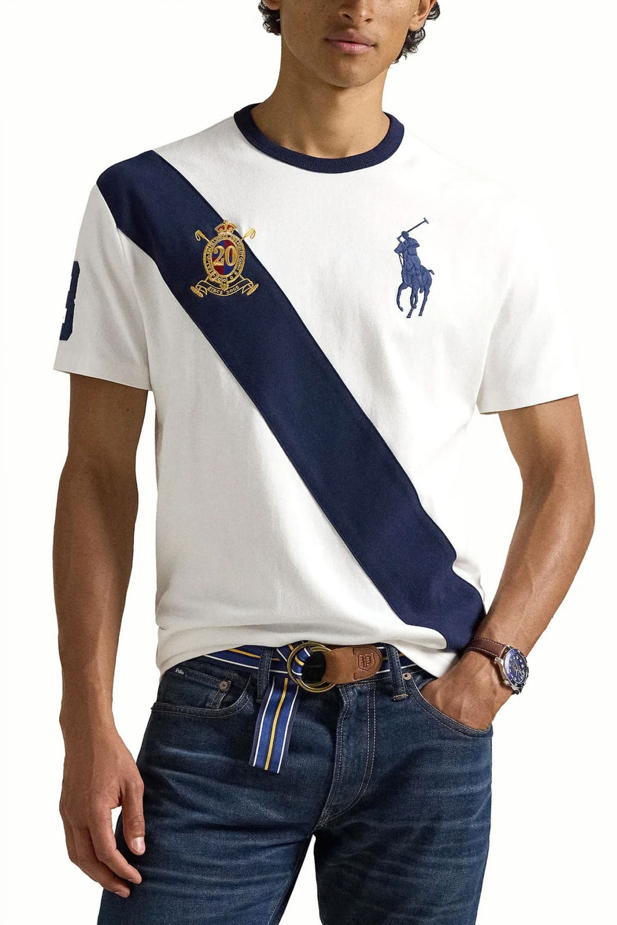 RALPH LAUREN T-SHIRT CLASSIC FIT BIG PONY LOGO ΛΕΥΚΟ-ΜΠΛΕ