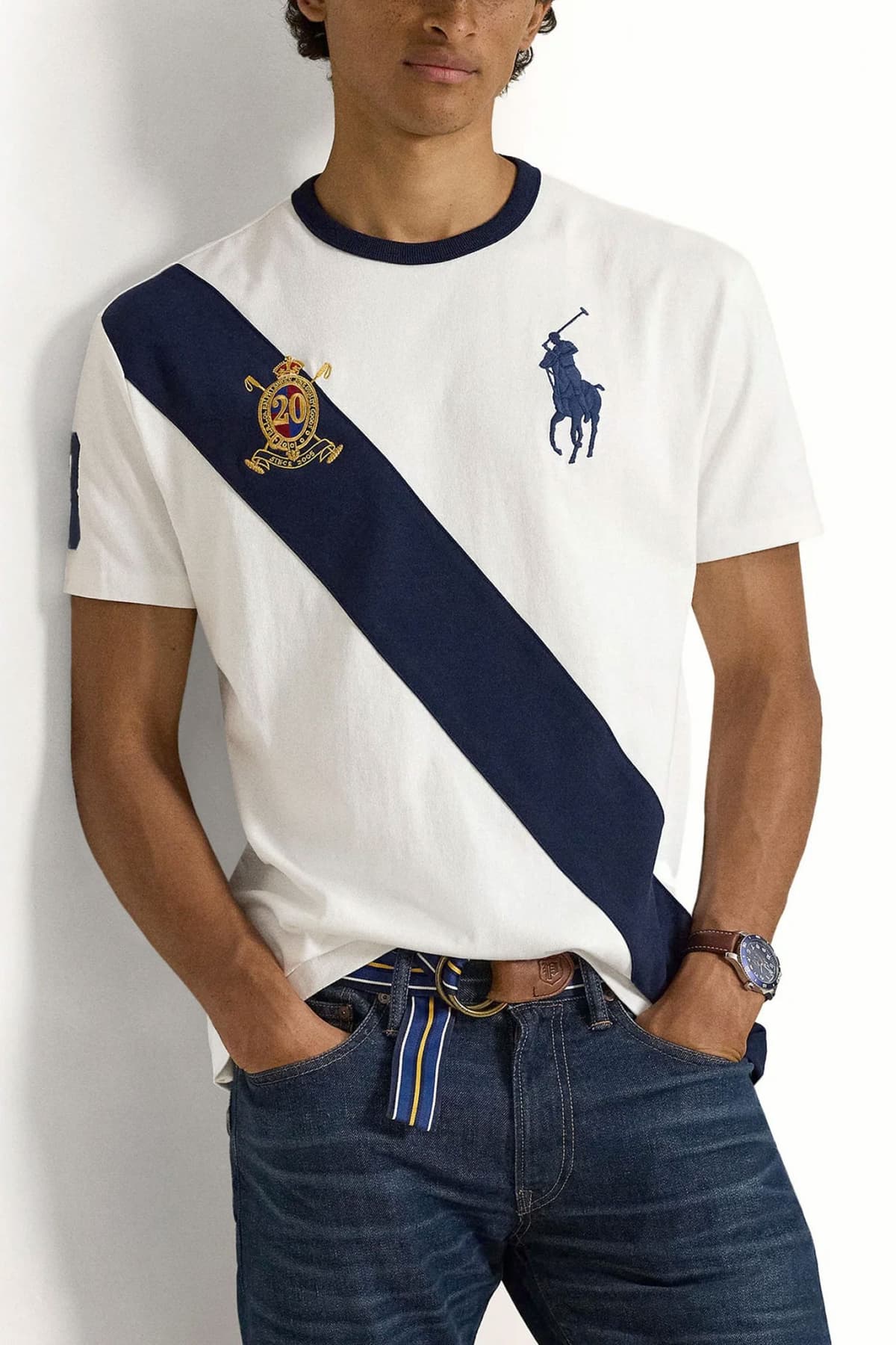 RALPH LAUREN T-SHIRT CLASSIC FIT BIG PONY LOGO ΛΕΥΚΟ-ΜΠΛΕ