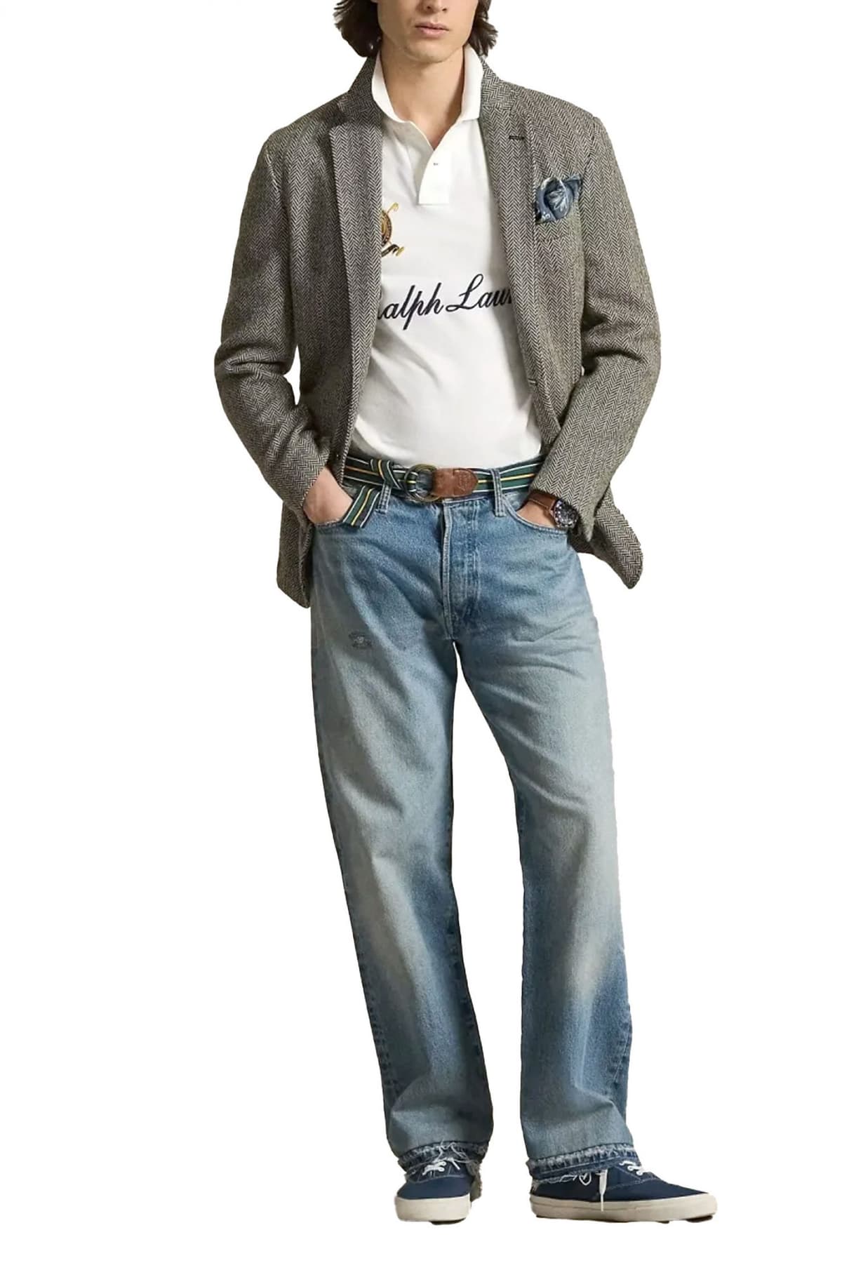 RALPH LAUREN POLO CUSTOM SLIM FIT BIG PONY LOGO ΛΕΥΚΟ