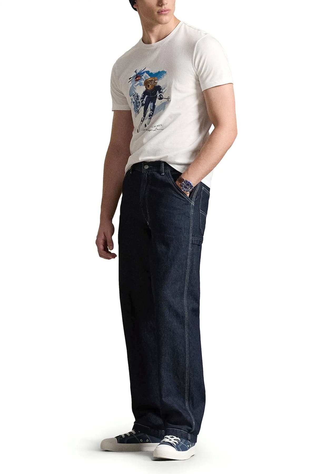 RALPH LAUREN T-SHIRT LOGO BEAR ΛΕΥΚΟ