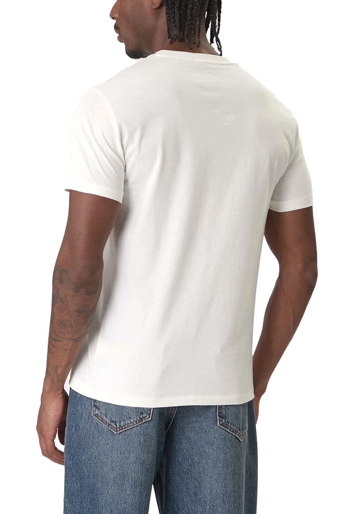 RALPH LAUREN T-SHIRT CUSTOM SLIM FIT LOGO BEAR ΛΕΥΚΟ