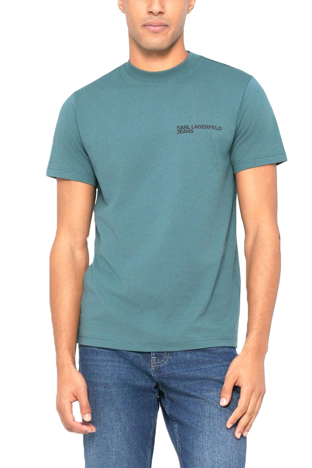 KARL LAGERFELD JEANS T-SHIRT SLIM FIT SS TEE ΠΡΑΣΙΝΟ