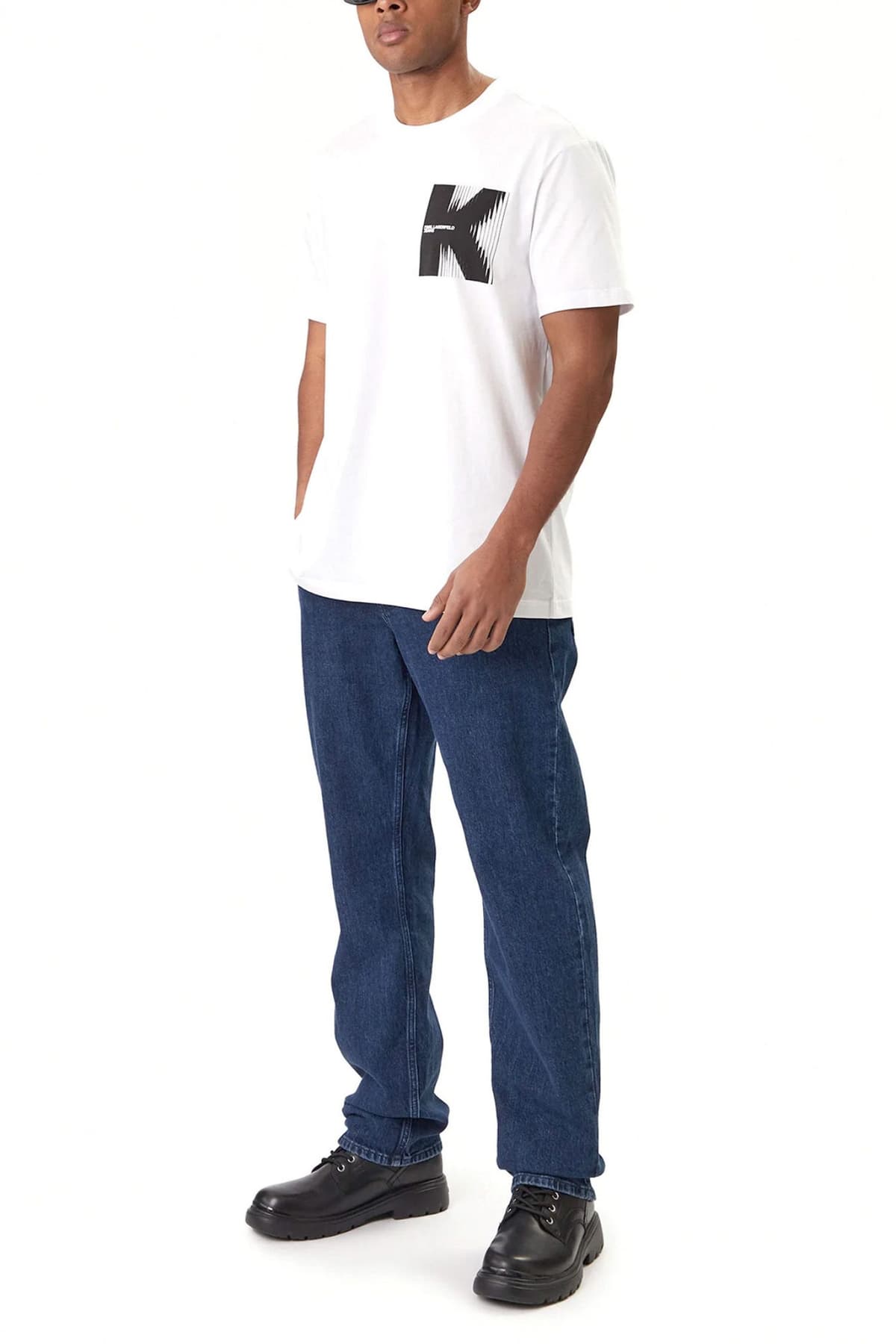 KARL LAGERFELD JEANS T-SHIRT REGULAR FIT SS K LOGO TEE ΛΕΥΚΟ