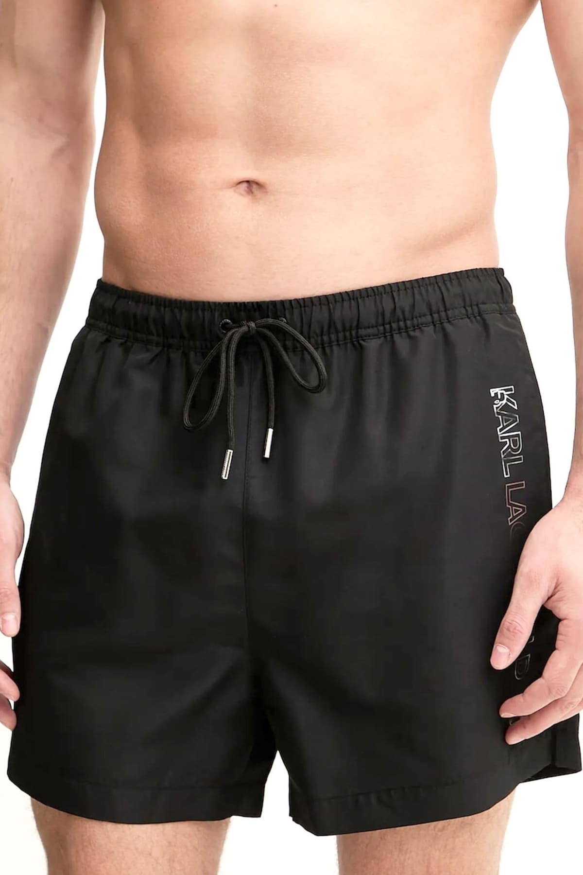KARL LAGERFELD ΜΑΓΙΩ ICON SHINE SHORT BOARDSHORT ΜΑΥΡΟ